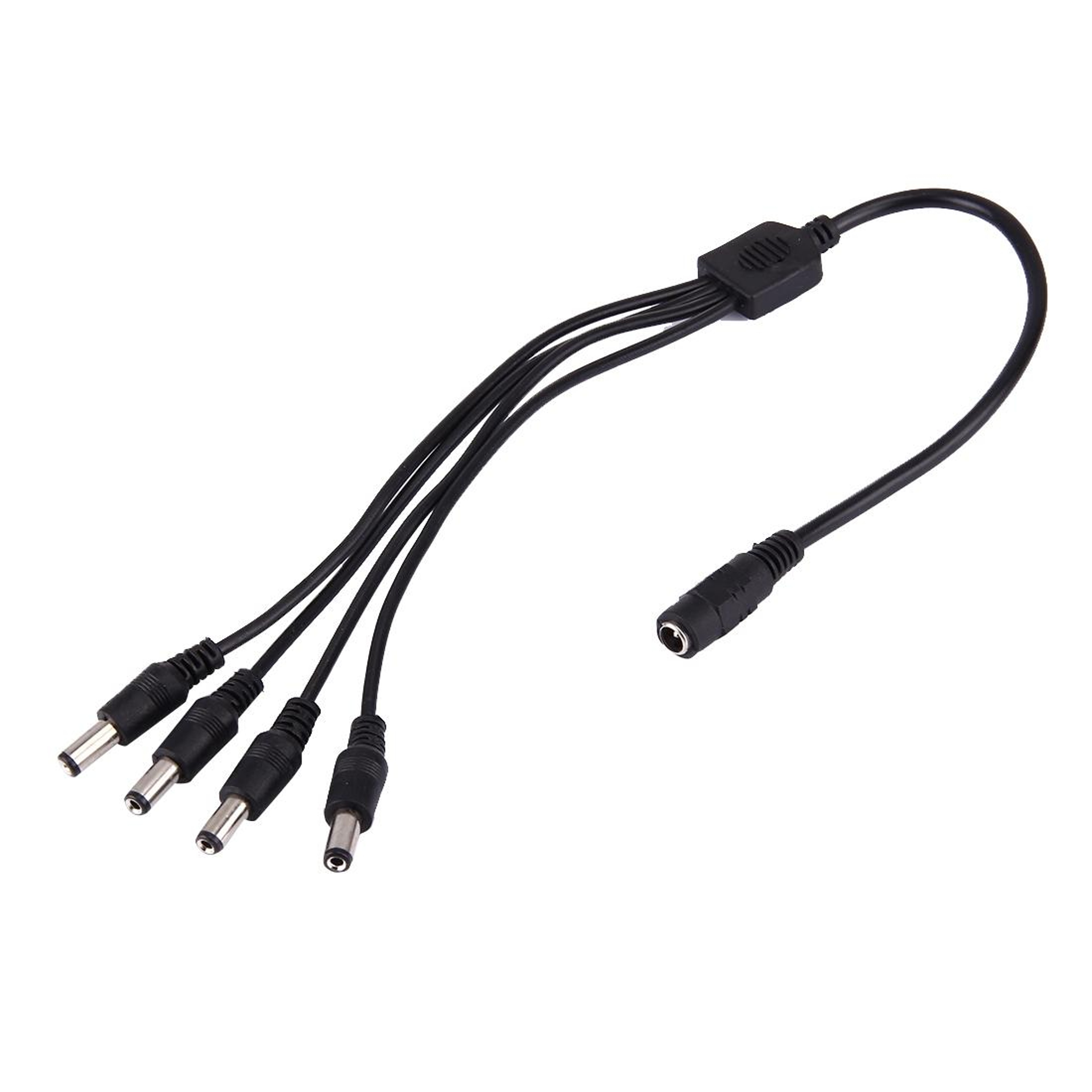 4 Way DC Power Splitter Cable 1 Female to 4 Male Adapter for CCTV LED Lights – view 3