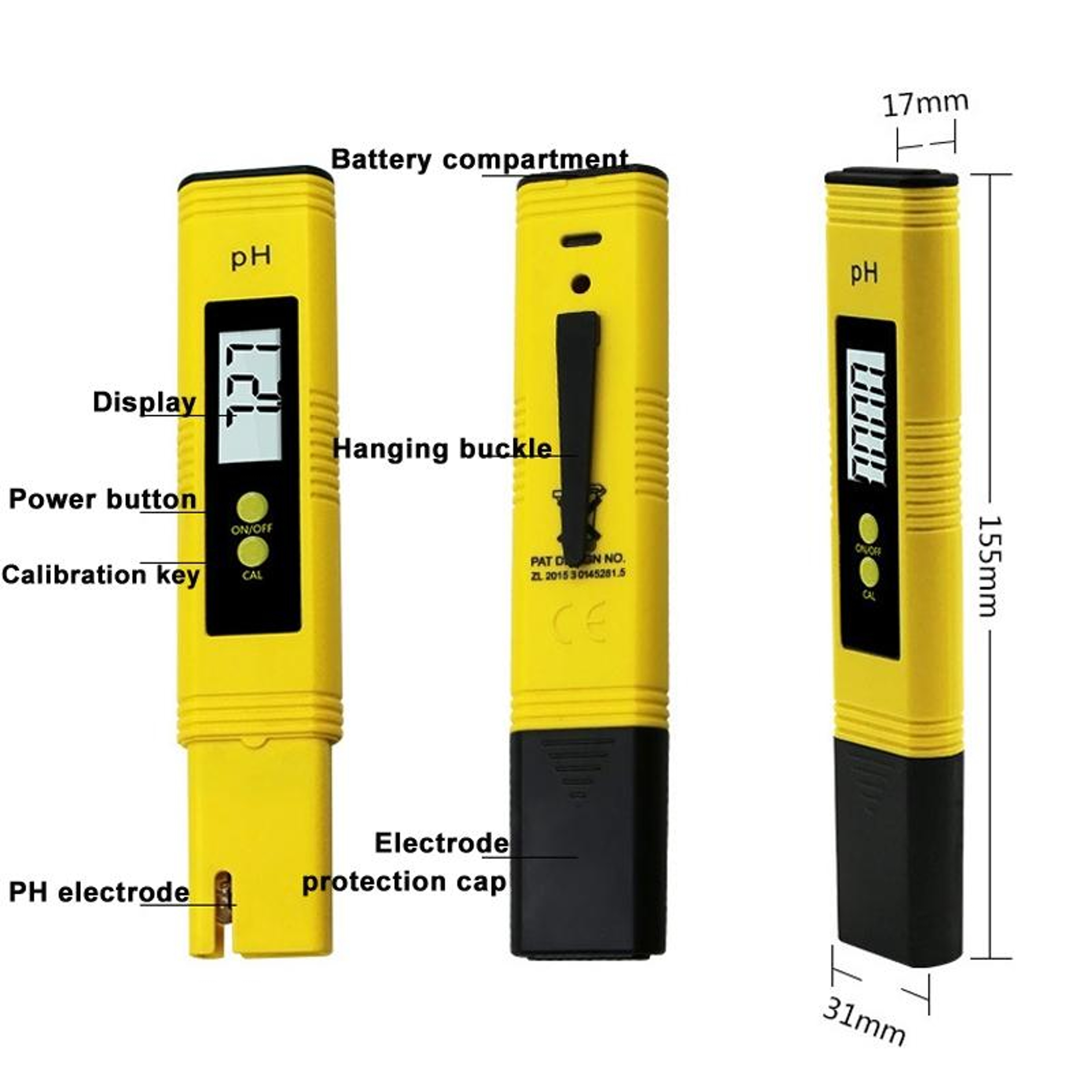 High Precision Digital PH Meter Portable Water Quality Tester Pen With Auto Temperature Compensatio 2