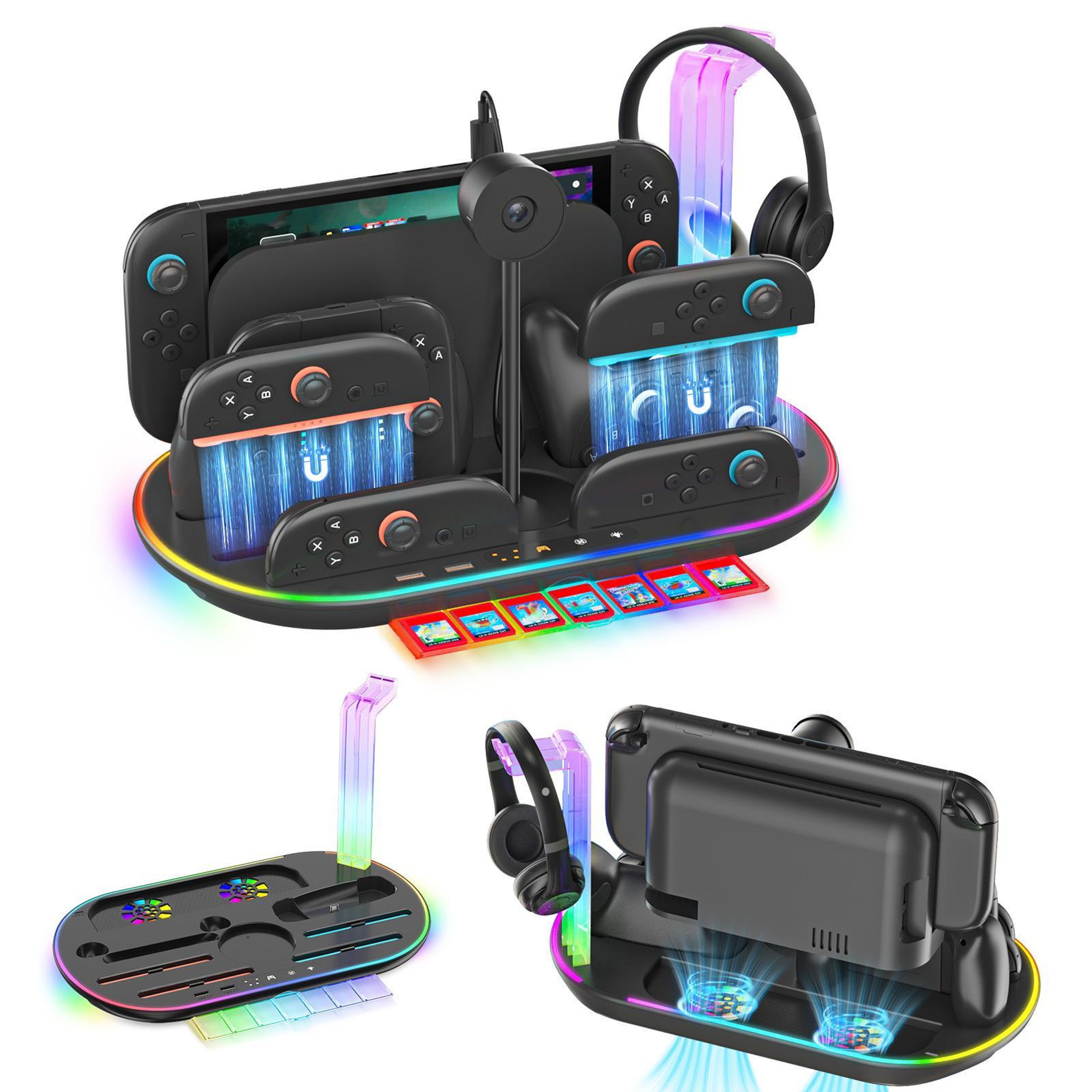 Nintendo Switch 2 Charging Dock With Cooling Fan Controller Charger And Storage Station 1
