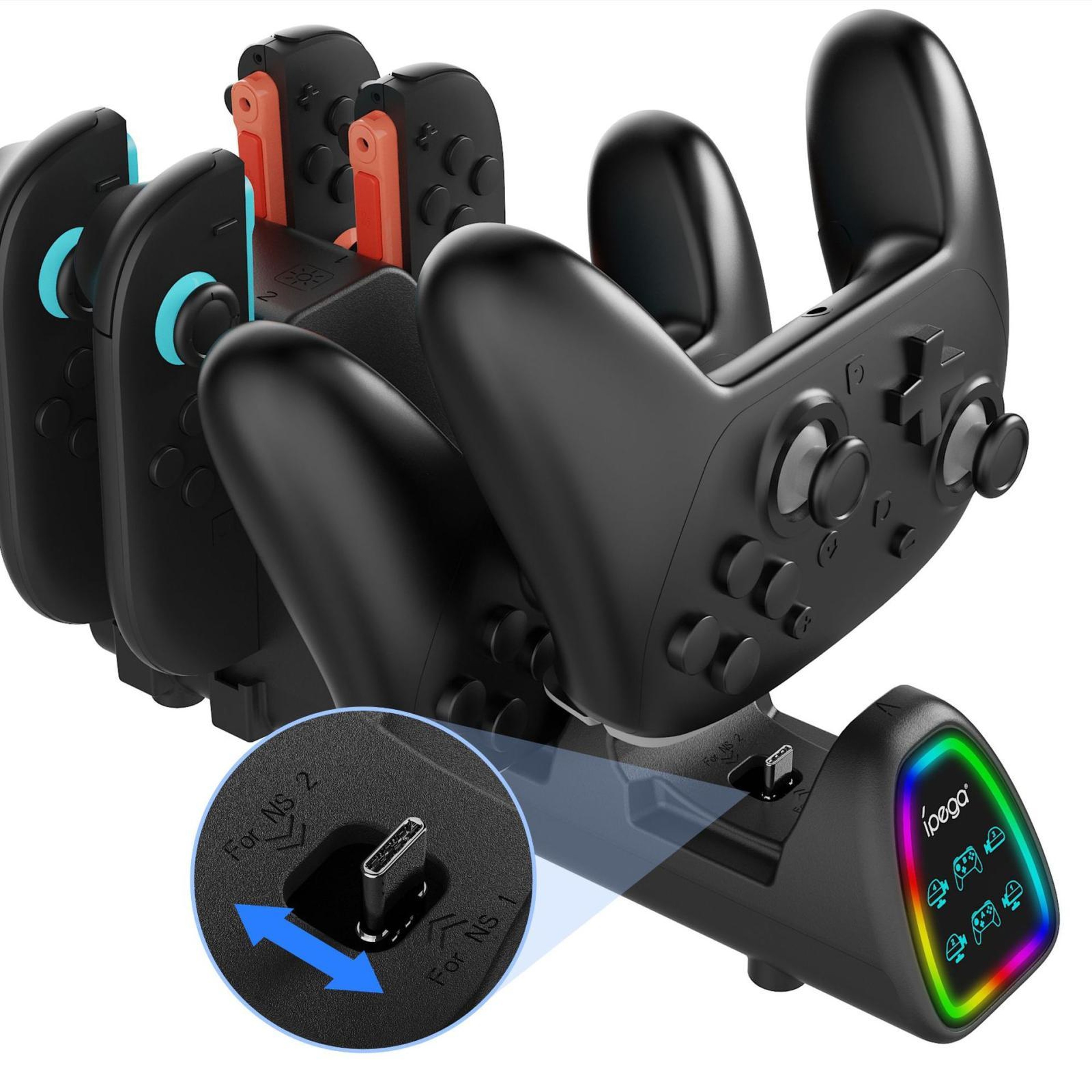 Nintendo Switch 2 Charging Dock For Joy Con And Pro Controllers 4
