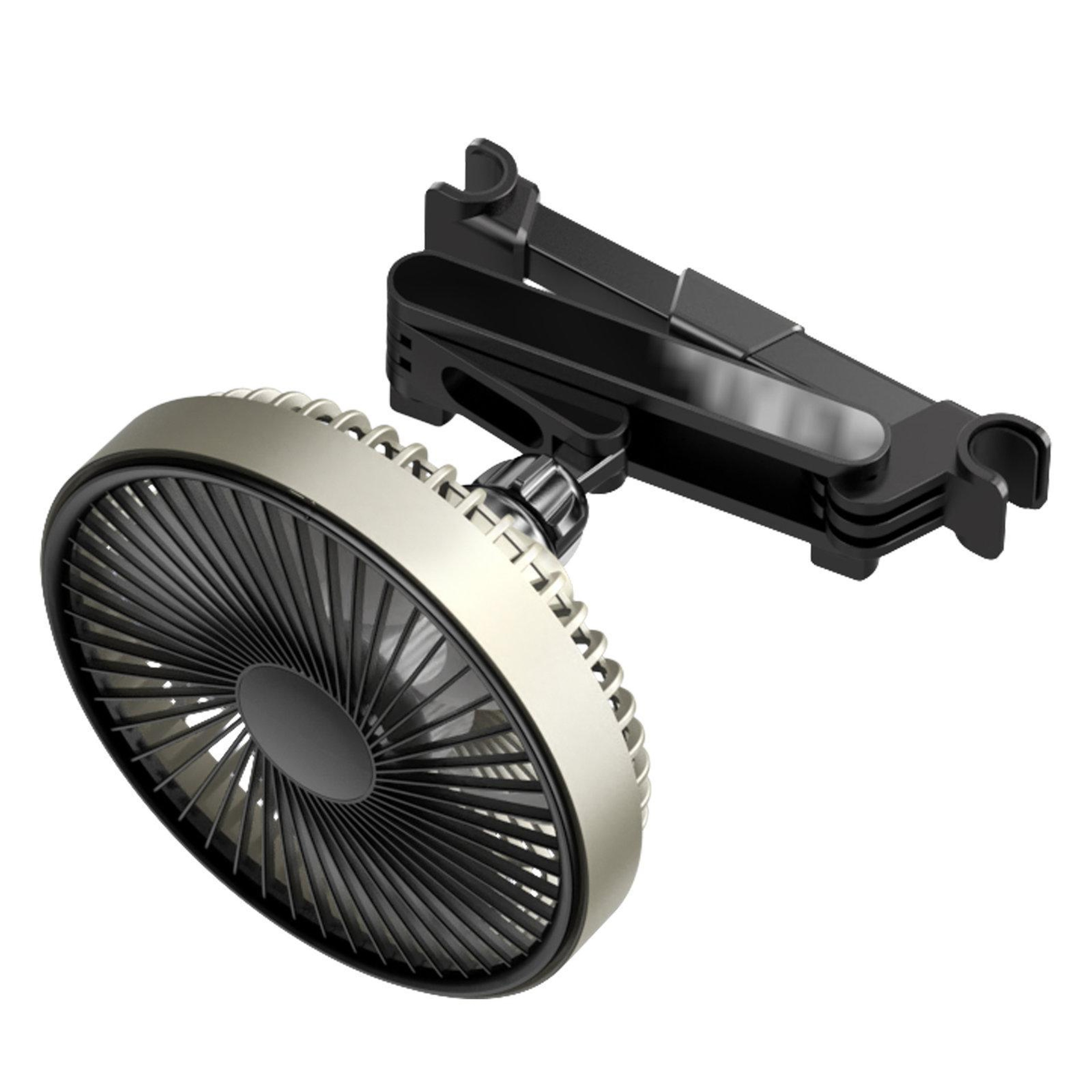 Universal Car Headrest Fan USB Powered Rear Seat Cooling Fan with Speed Adjustable Quiet Airflow – view 2