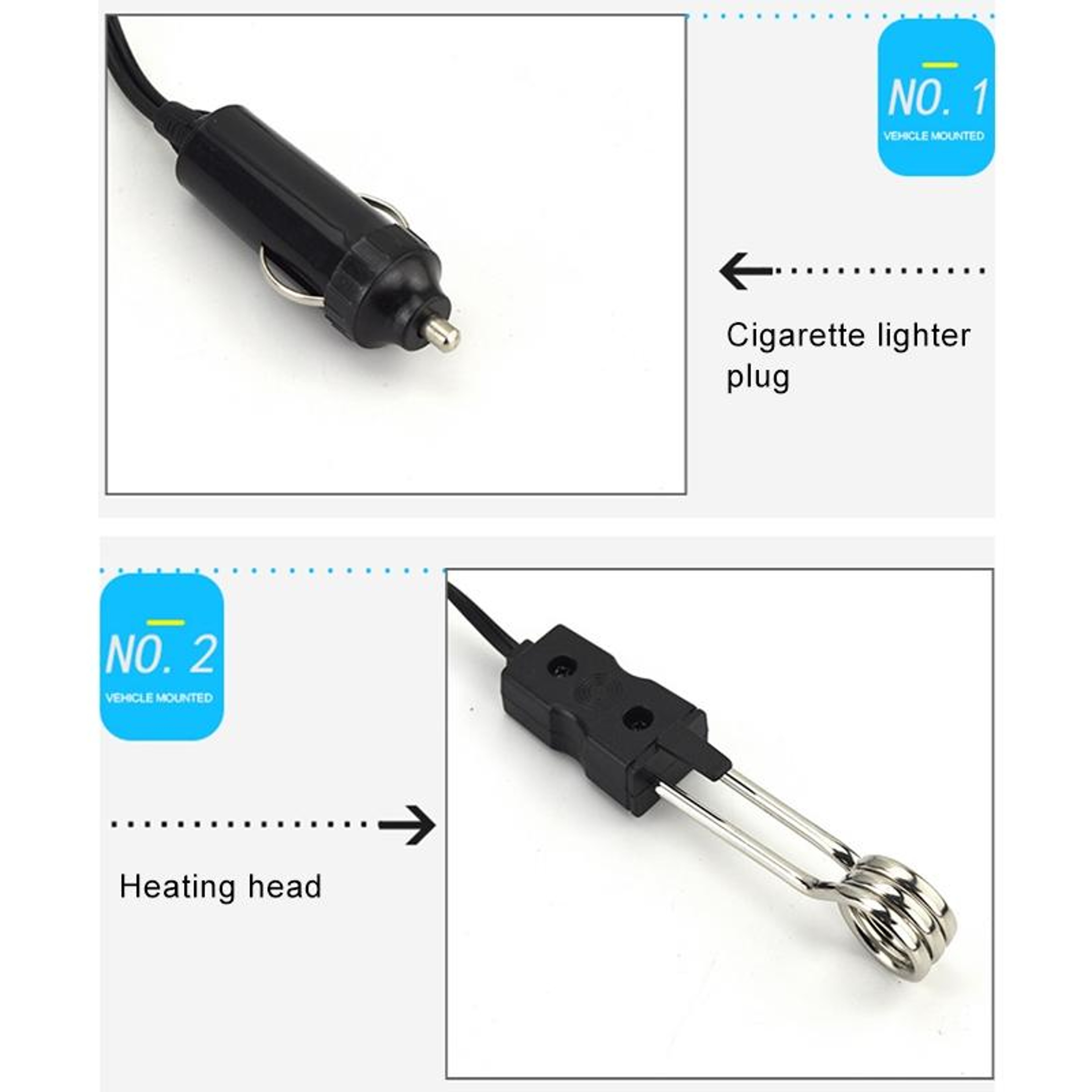 Car Water Heater Portable Car Immersion Heater Electric Travel Water Boiler Stick 3