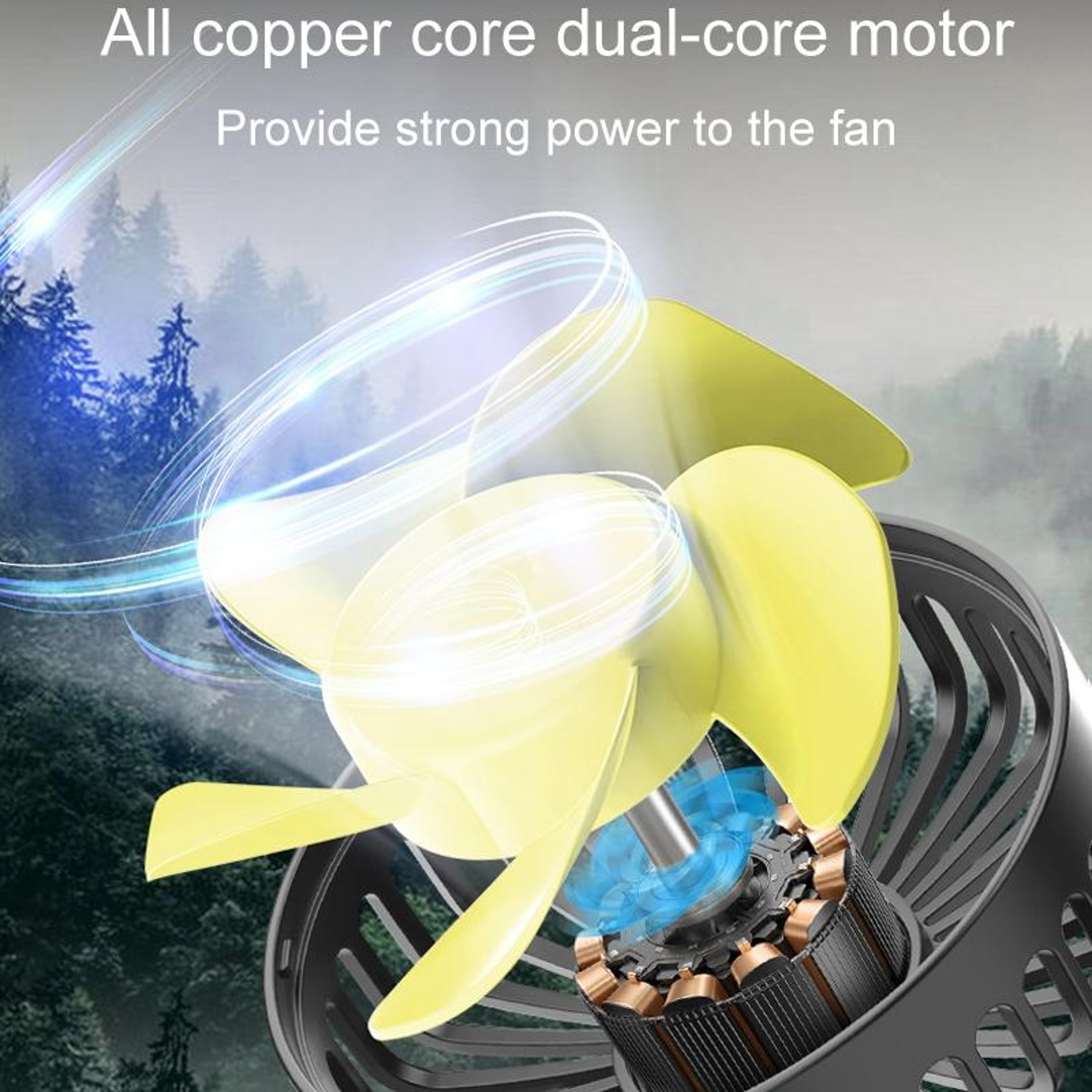 Car Cooling Fan USB Dual Head Car Fan for Rear Seat Vehicle Cooling – view 5