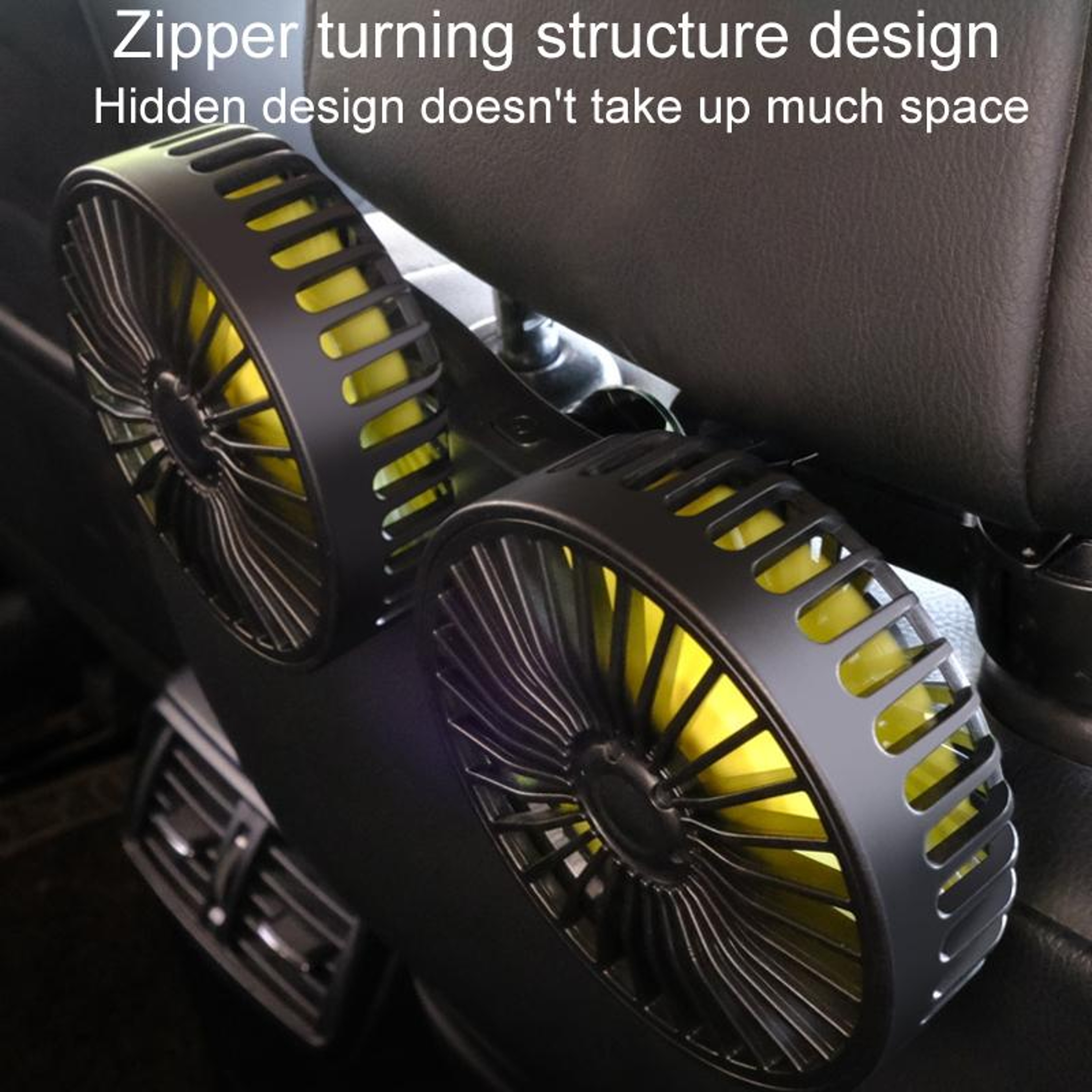 Car Cooling Fan USB Dual Head Car Fan for Rear Seat Vehicle Cooling – view 9