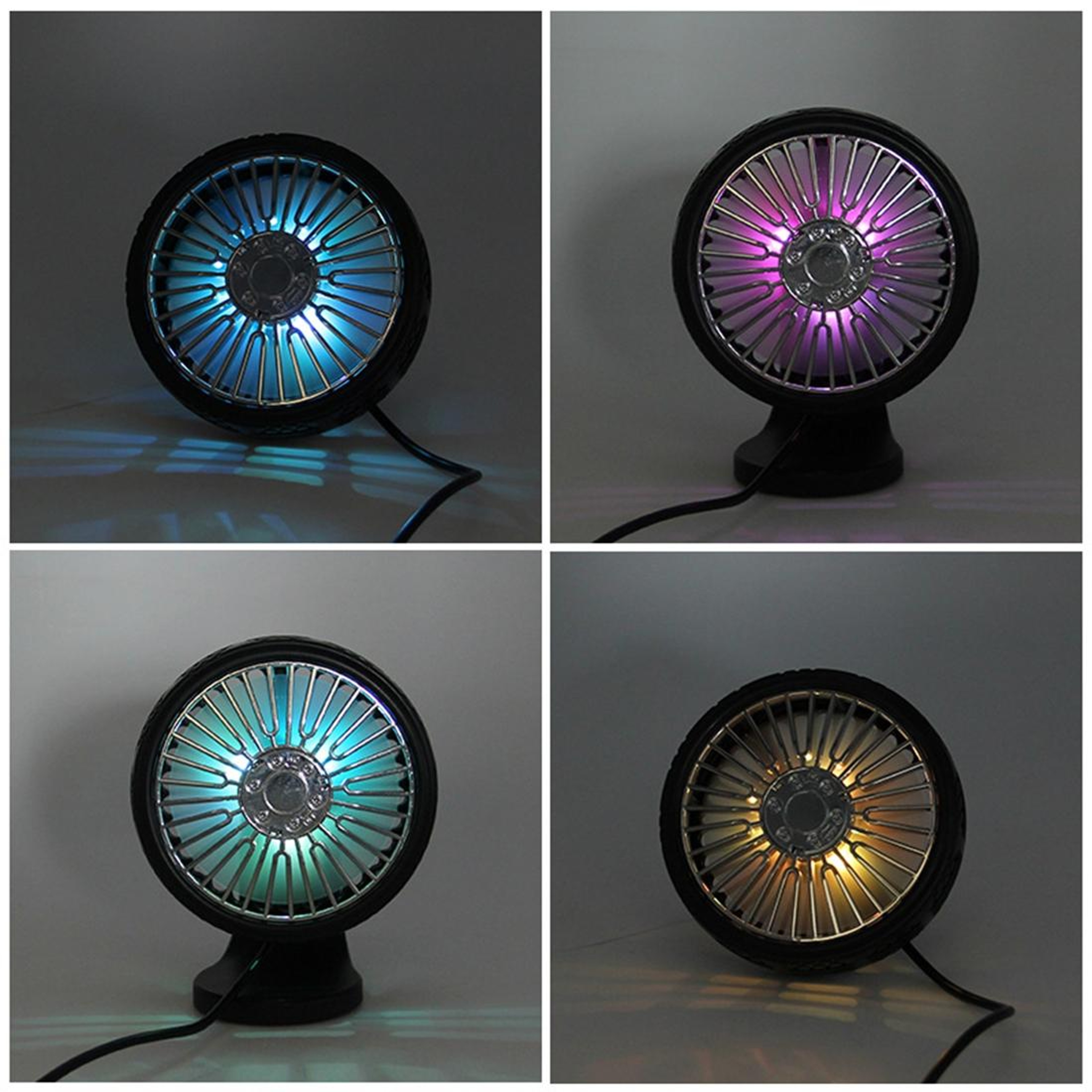 Car Cooling Fan USB Car Air Vent Fan With Aromatherapy And Speed Cooling 5
