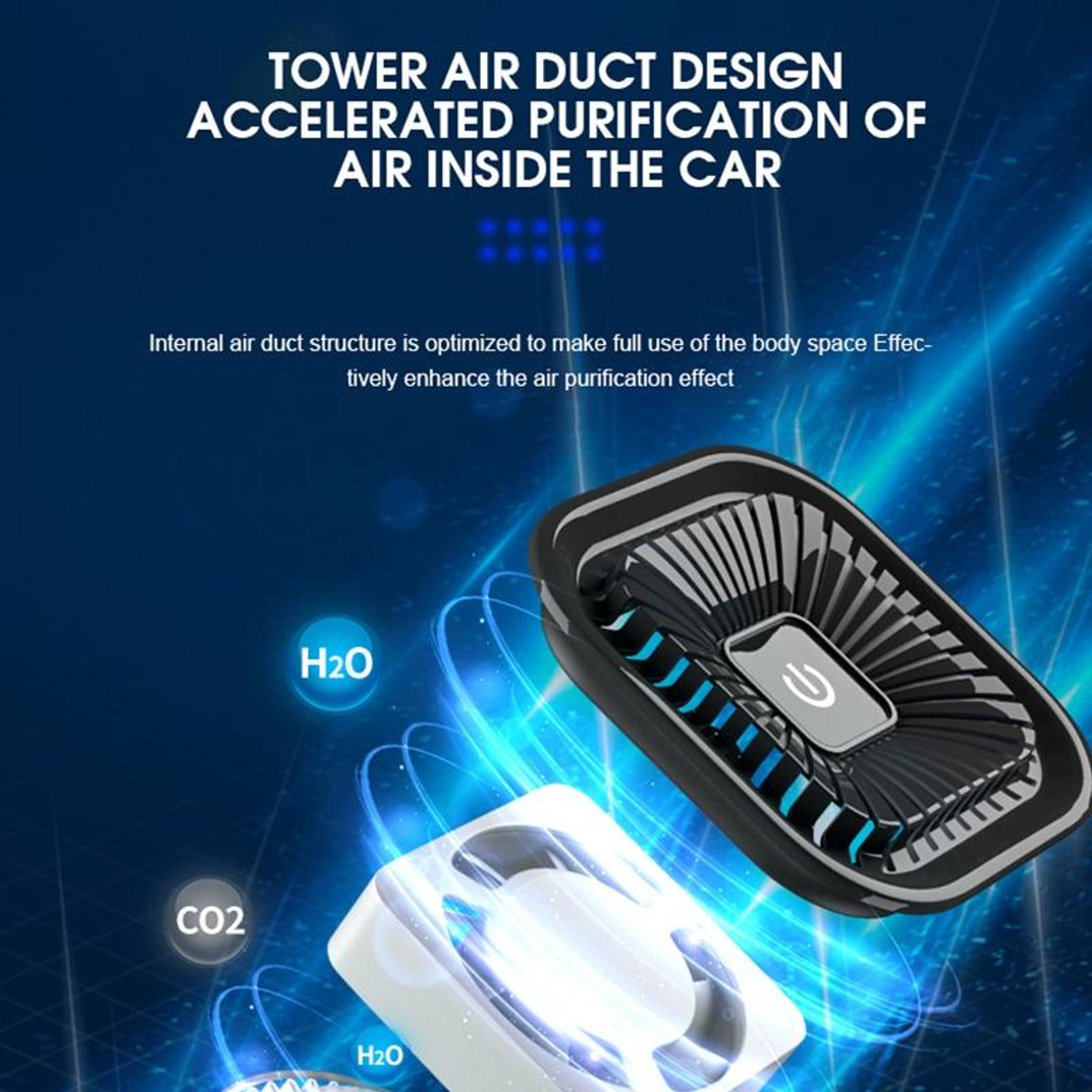 Car Air Purifier USB Negative Ion Air Purifier Portable Air Cleaner For Fresh Odor Free Driving 5