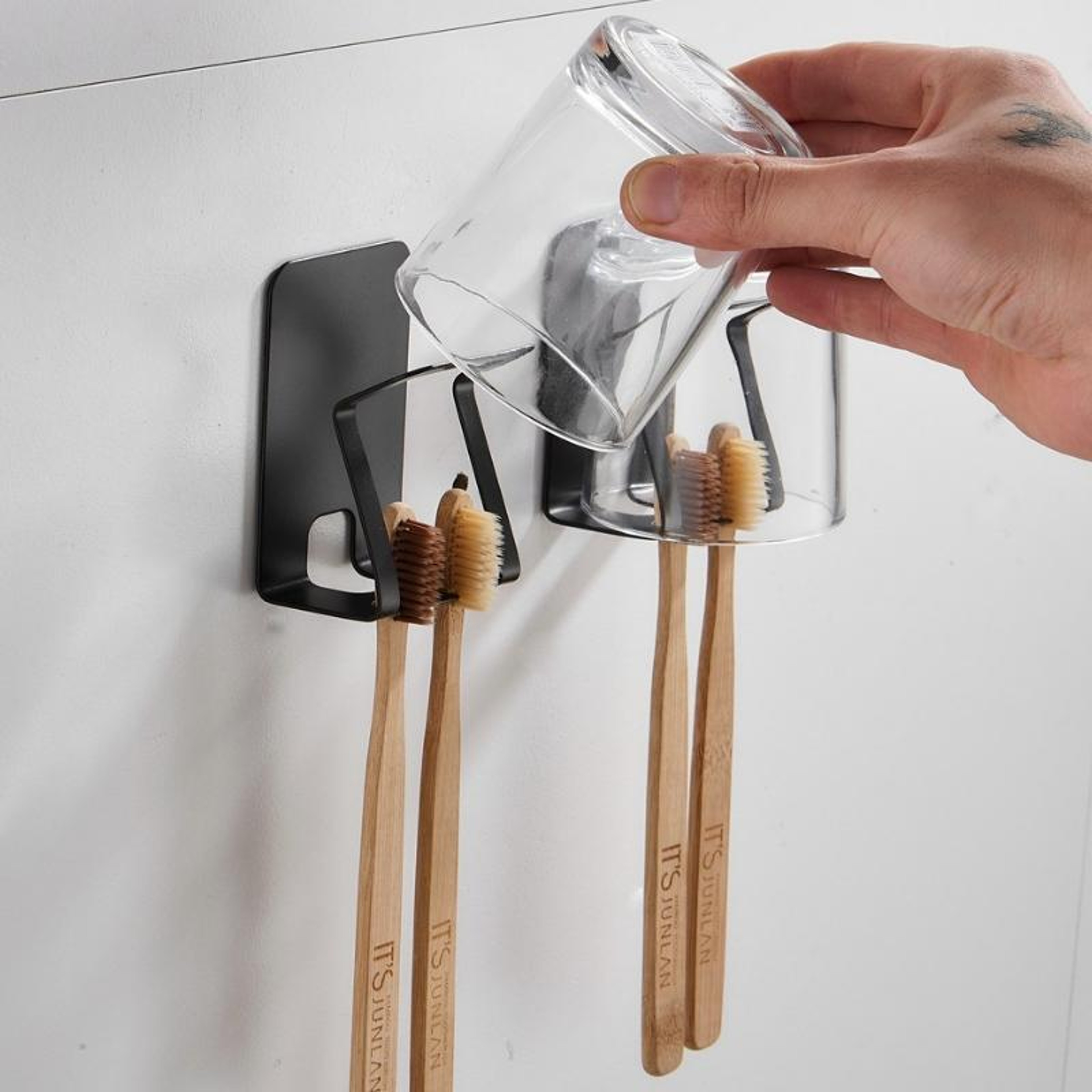Stainless Steel Toothbrush Holder Wall Mounted Toothbrush Rack Bathroom Organizer 5