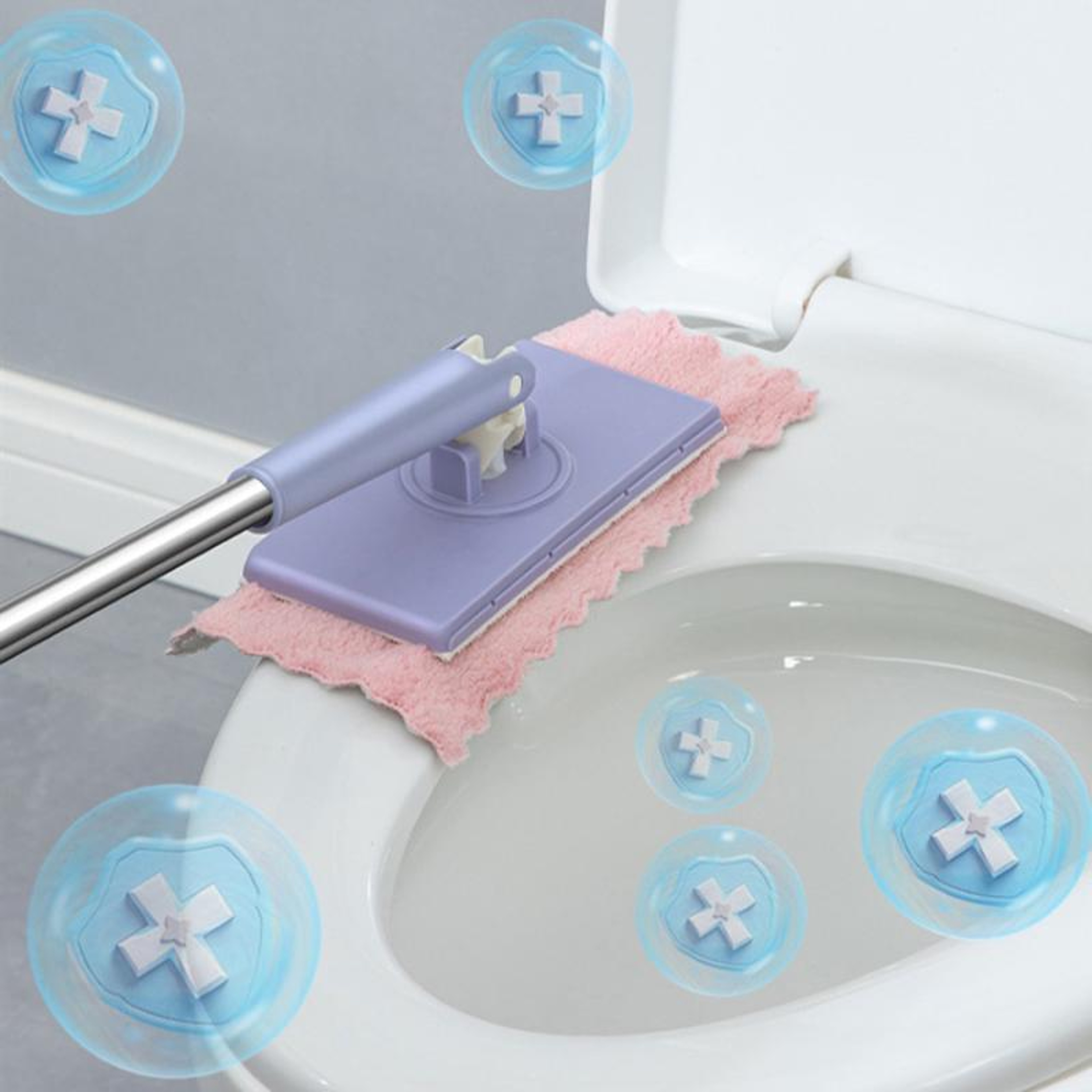 Hands Free Mini Floor Mop with Automatic Cloth Change 360 Degree Swivel Cleaning Head – view 3