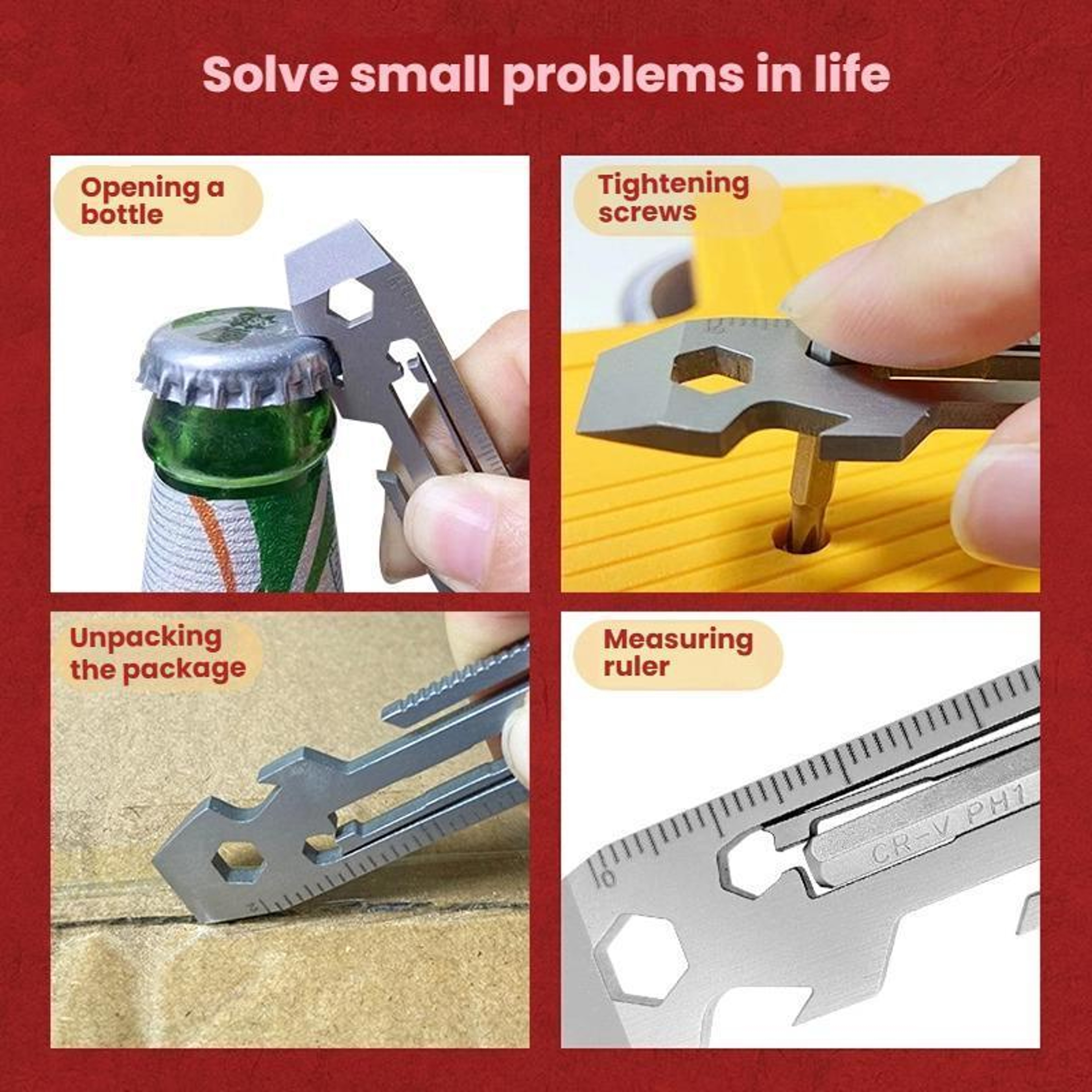 Multi Tool Card Stainless Steel Pocket Survival Tool EDC Wallet Wrench 3