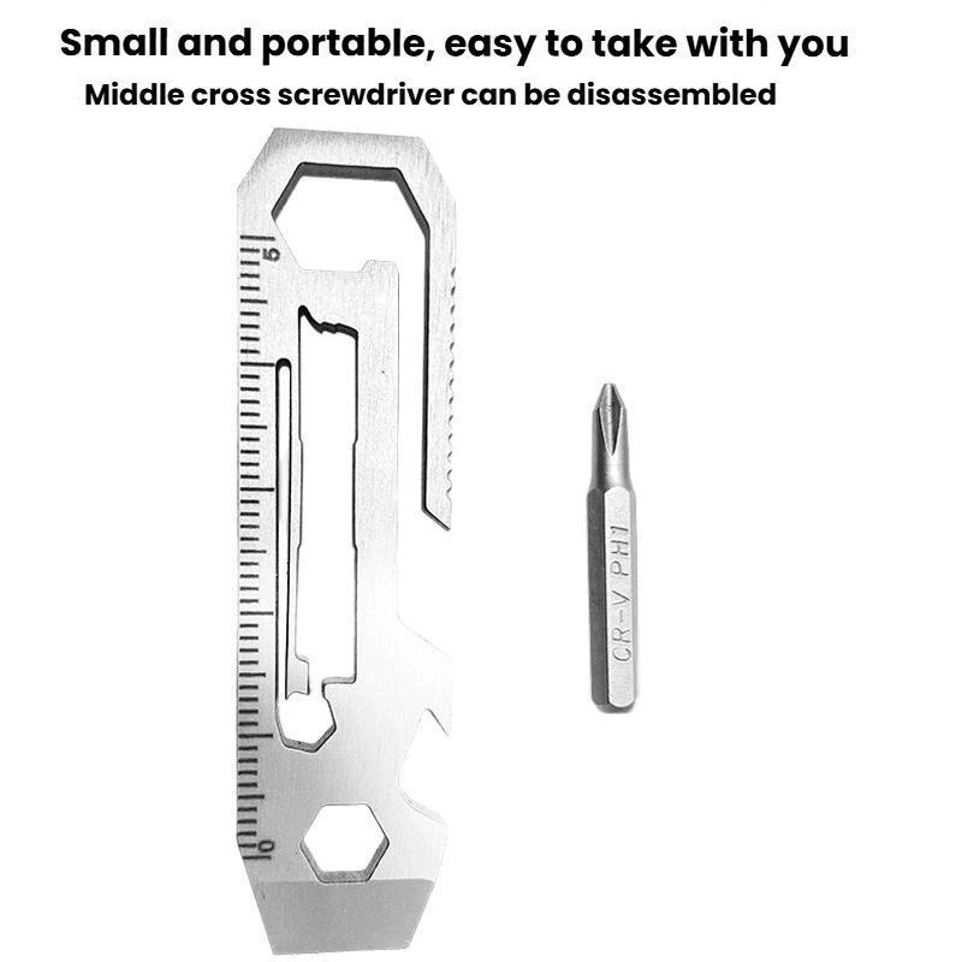 Multi Tool Card Stainless Steel Pocket Survival Tool EDC Wallet Wrench 6