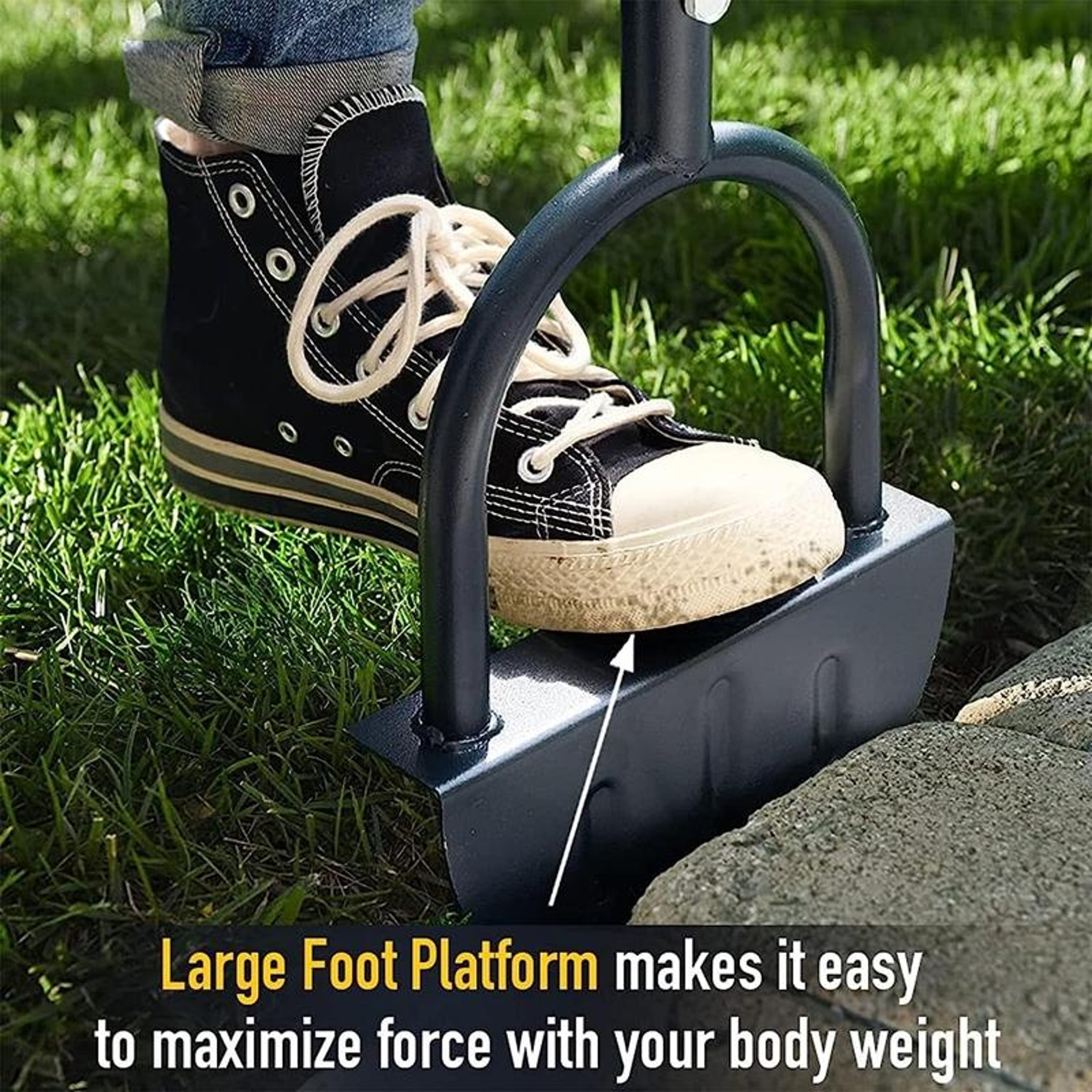 Manual Lawn Edger Garden Edging Shovel with Sharpened V Edge for Clean Lawn Borders – view 8