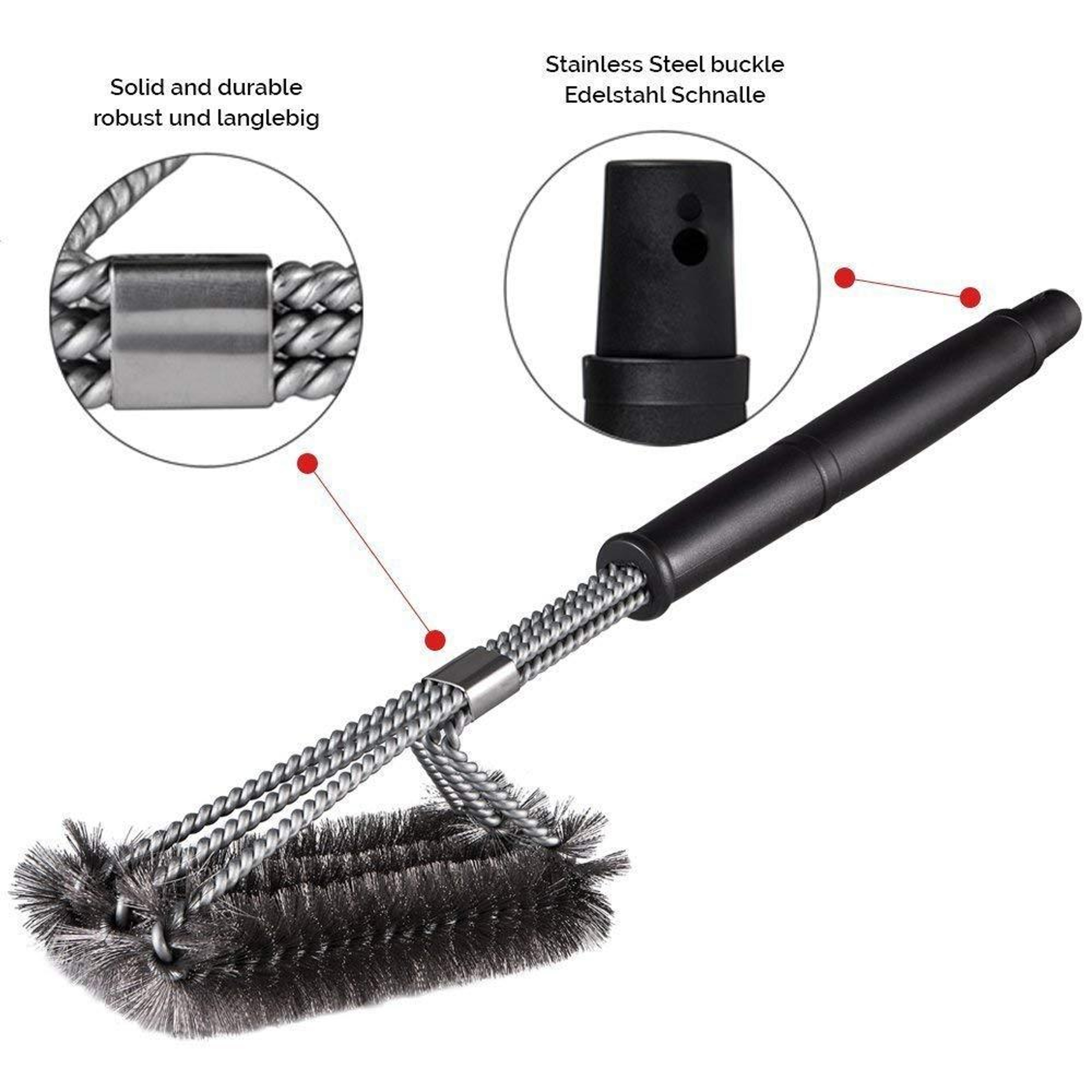 Grill Cleaning Brush Wire BBQ Grill Brush For Barbecue Grill Grates And Grill Pans 2