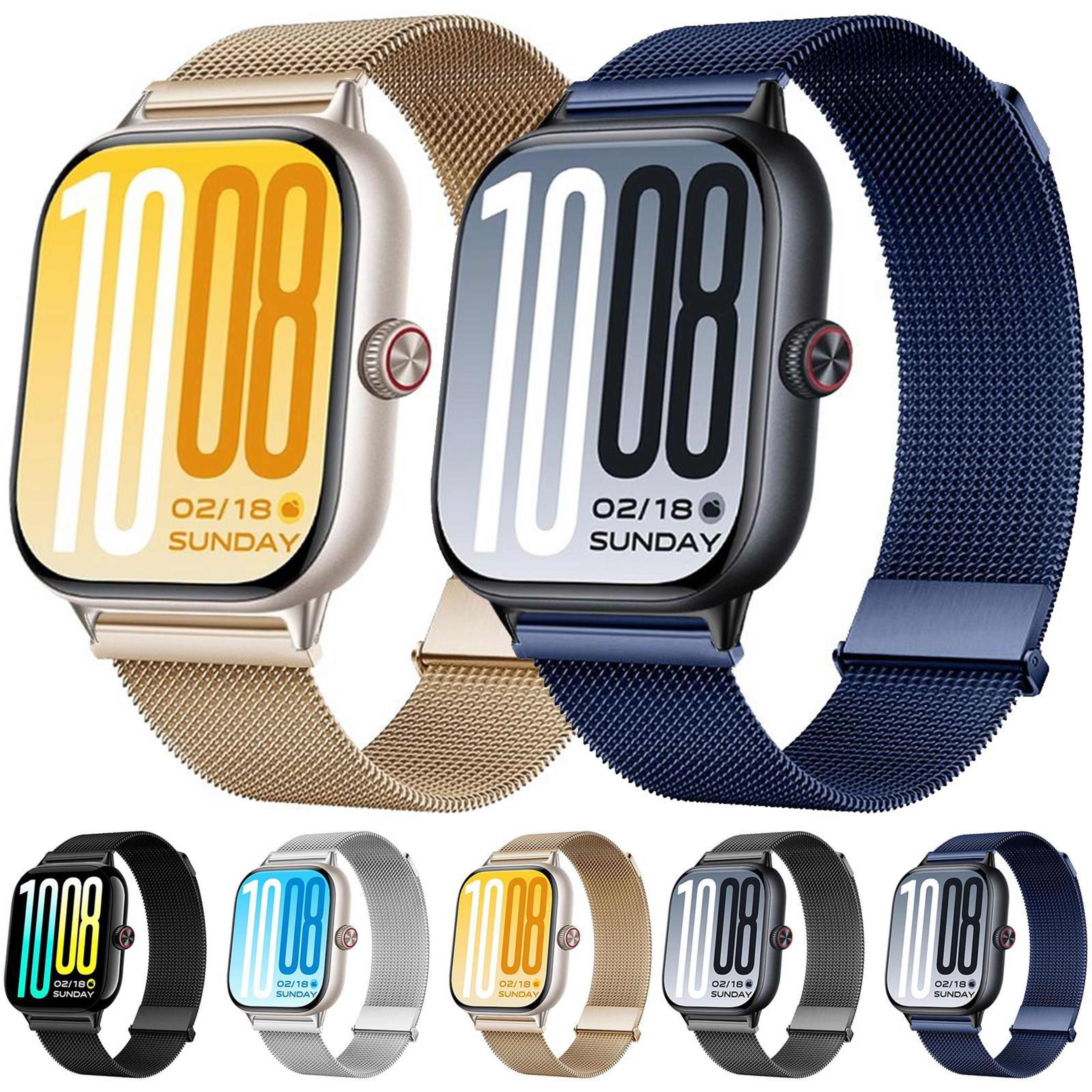 For vivo Watch GT 2 / iQOO Watch GT 2 Two Section Dual Magnetic Milanese Stainless Steel Watch Band – view 2