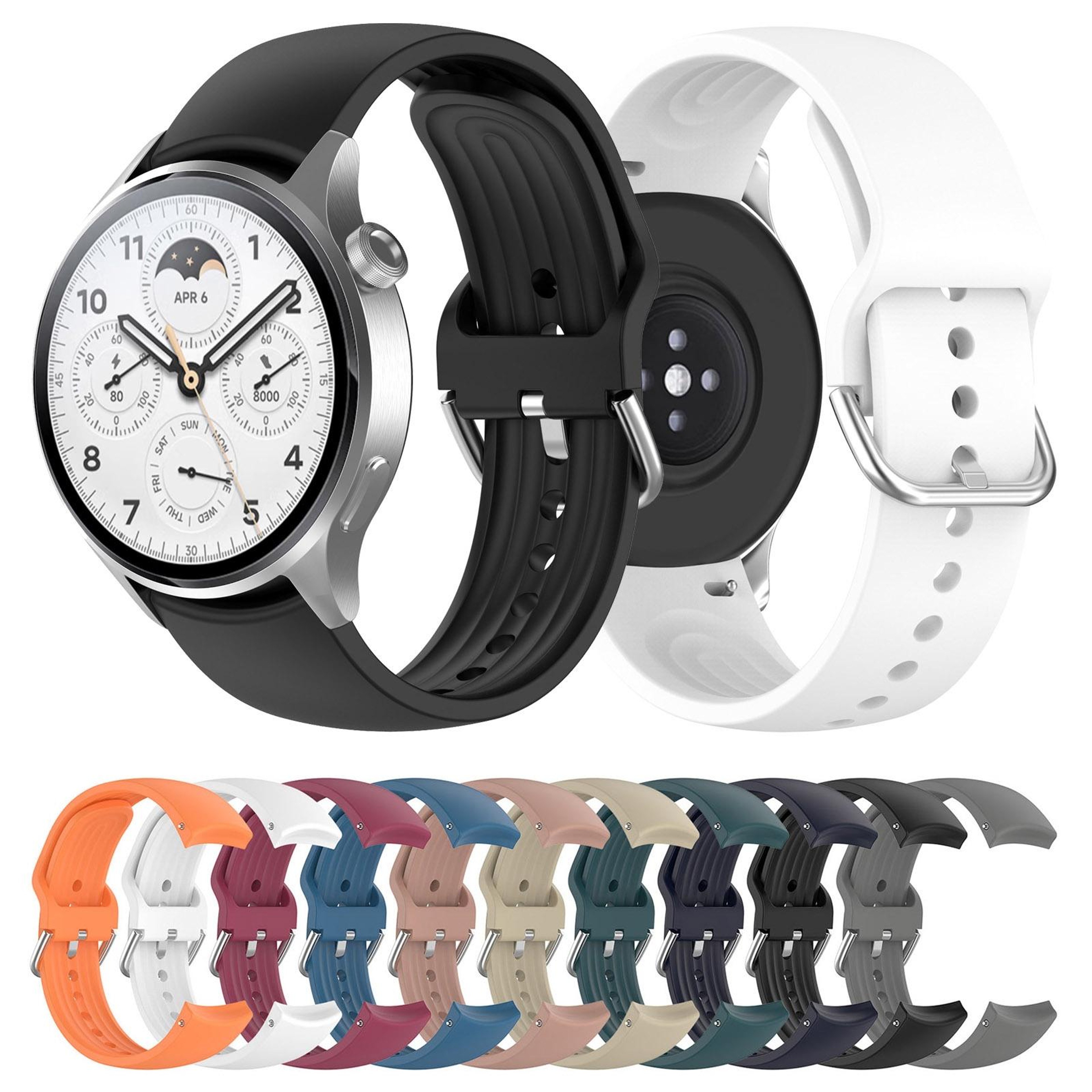 Xiaomi Watch S1 Pro Silicone Watch Band Soft 22mm Replacement Sport Watch Strap 6