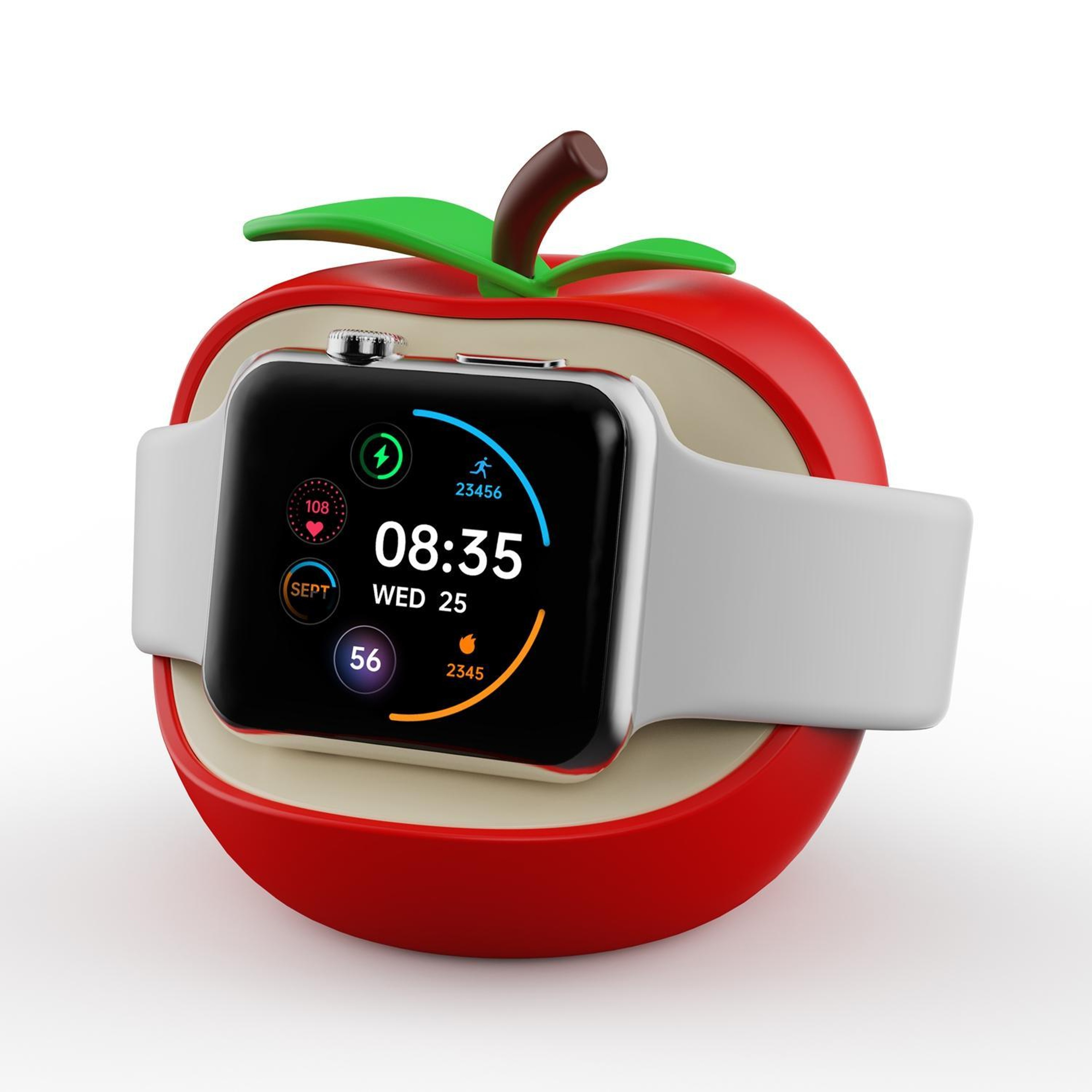 Apple Watch Charging Stand Silicone Charger Holder Apple Shaped Dock For All Apple Watch Series 9