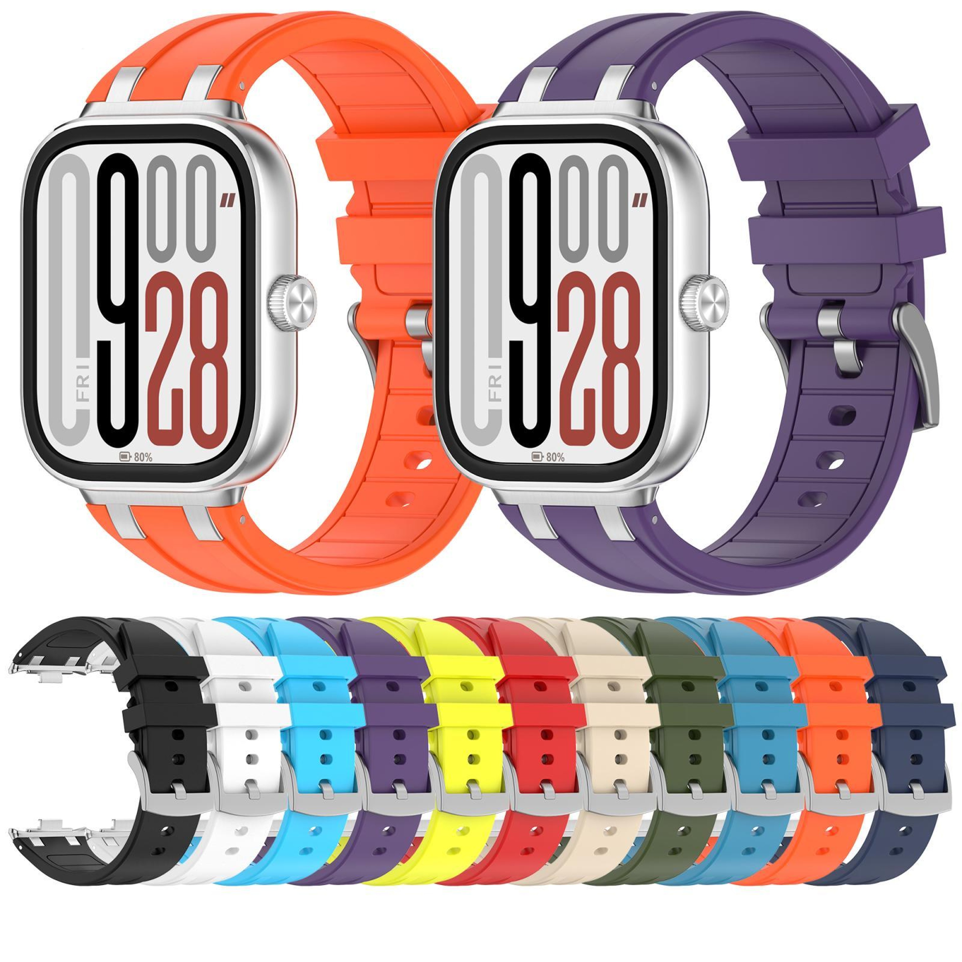 Silicone Watch Band for Xiaomi Band 10 Pro Redmi Watch 6 5 with Premium Metal Connectors – view 5
