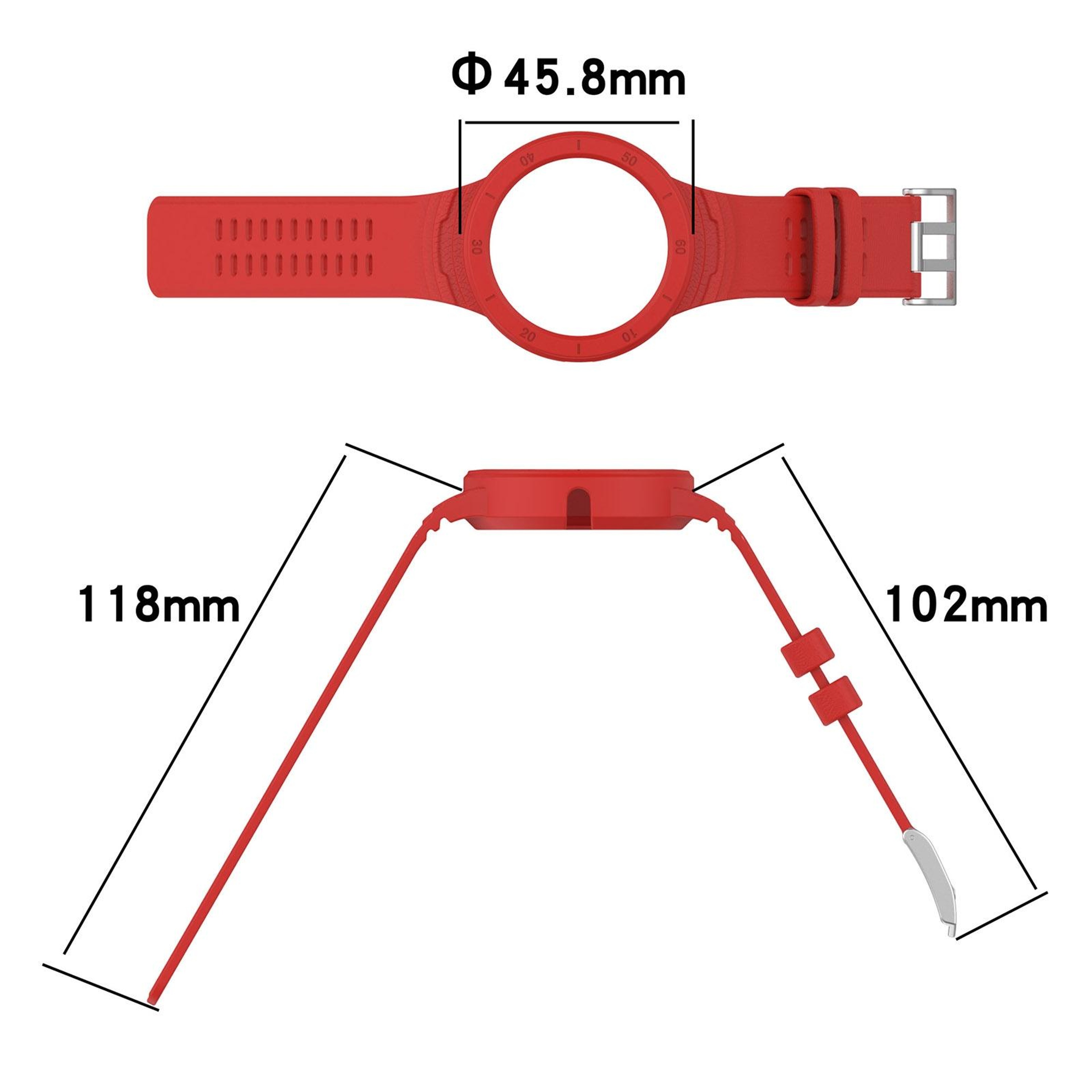 Huawei Watch GT Cyber Silicone Watch Band Breathable Integrated Replacement Strap For AllDay Comfor 5