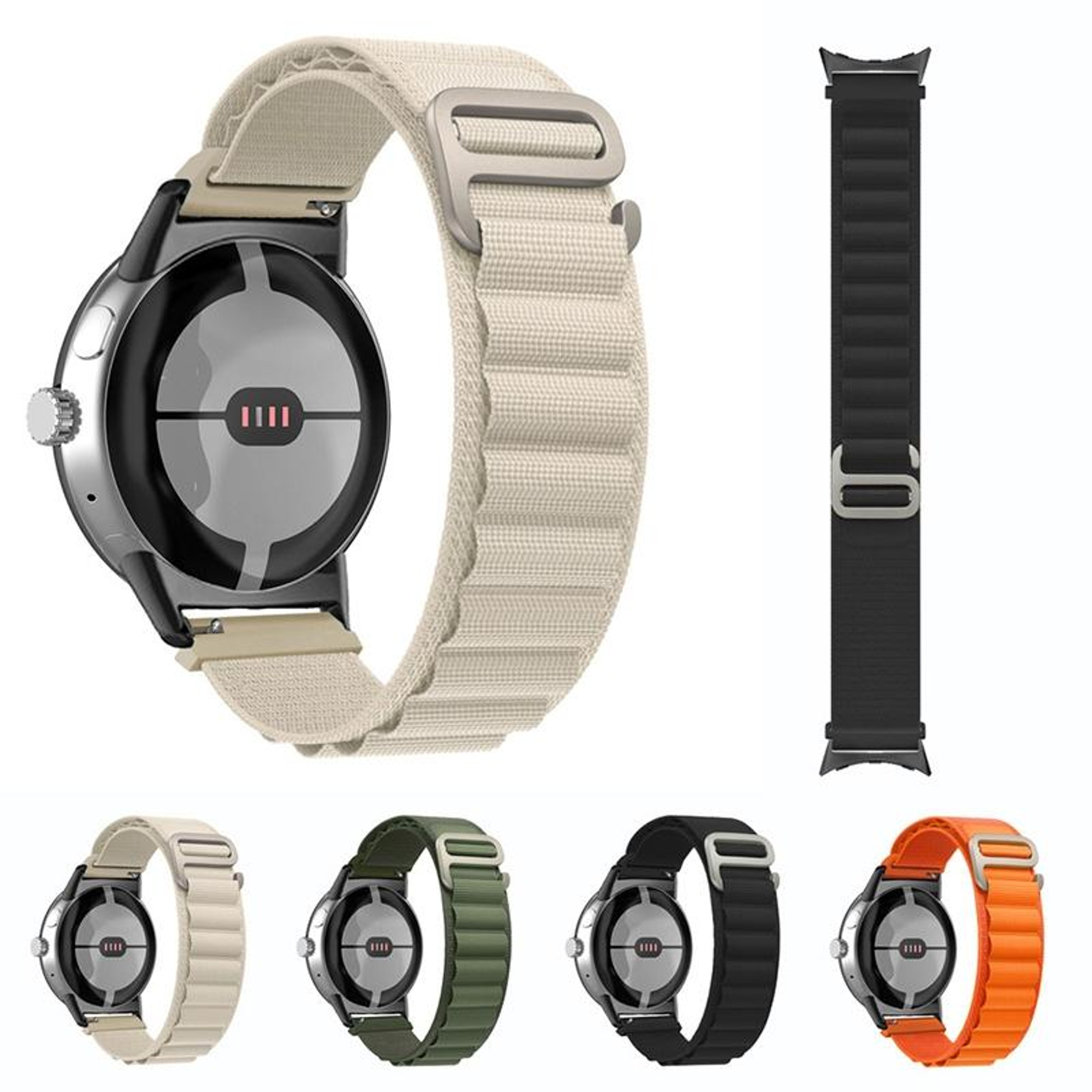 Google Pixel Watch Nylon Loop Band Breathable Adjustable Strap for Pixel Watch – view 4
