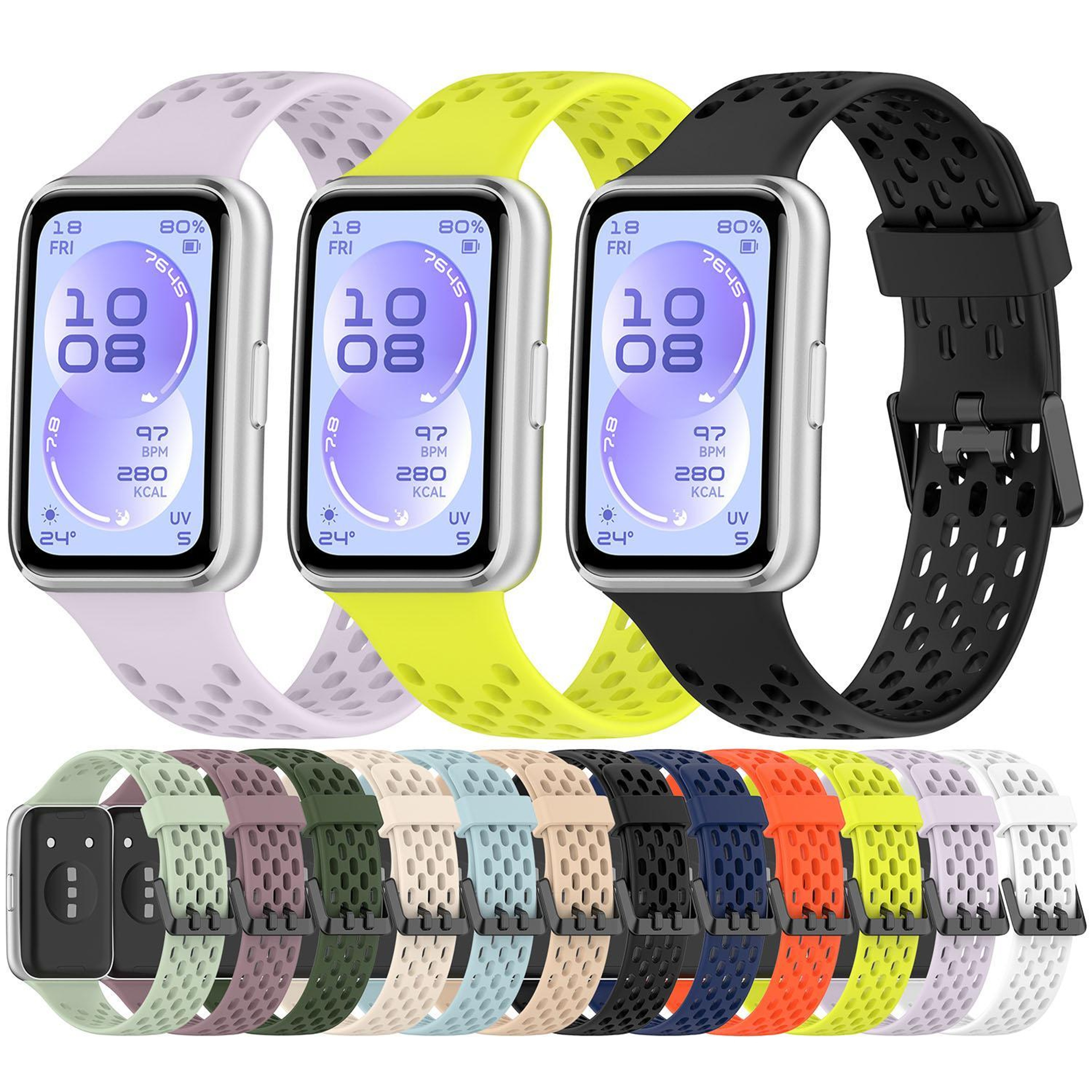 Huawei Band 11 Watch Band Breathable Silicone Sport Strap for Huawei Band 11 Pro – view 5
