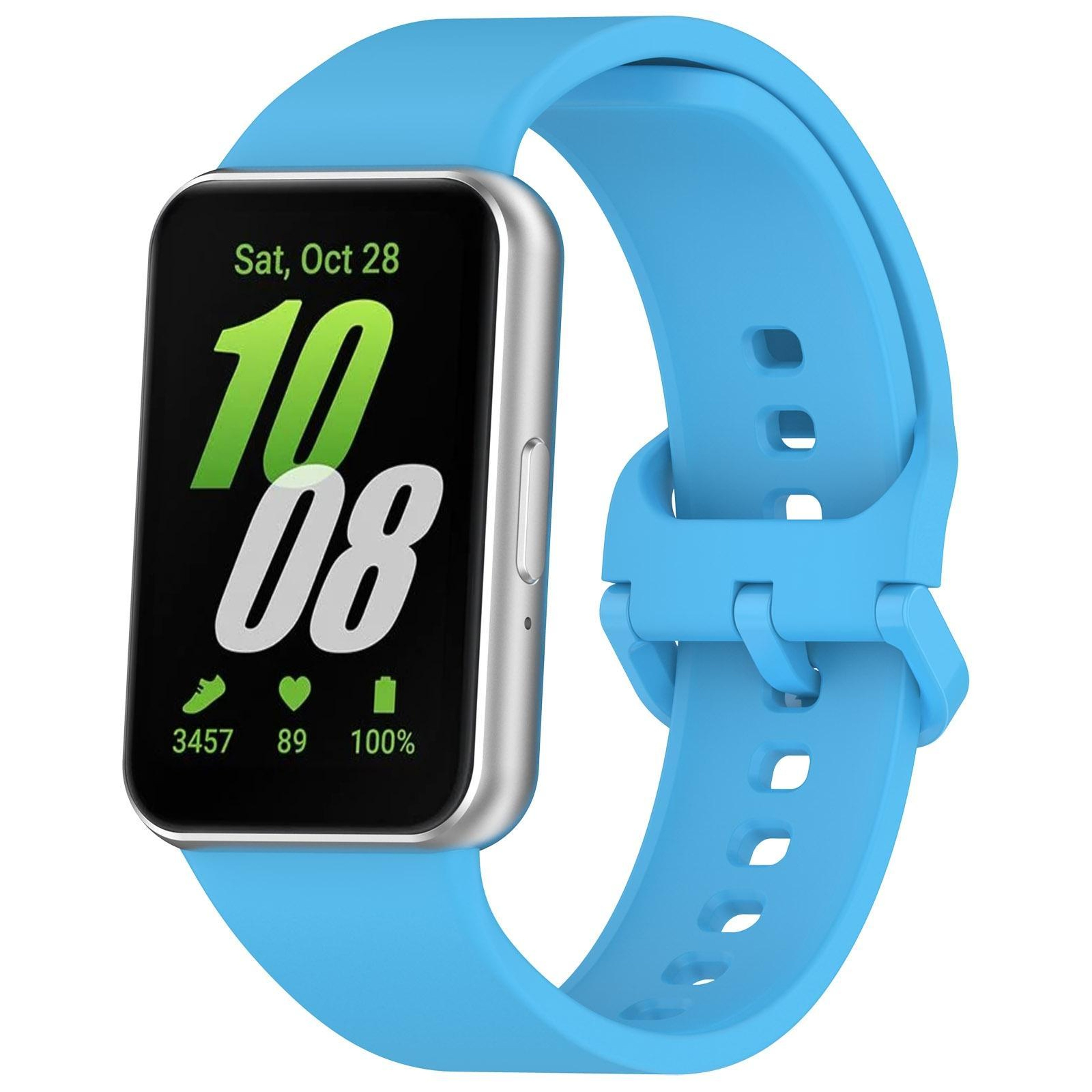 Samsung Galaxy Fit3 Silicone Watch Band Soft Replacement Strap With Secure Color Buckle 13