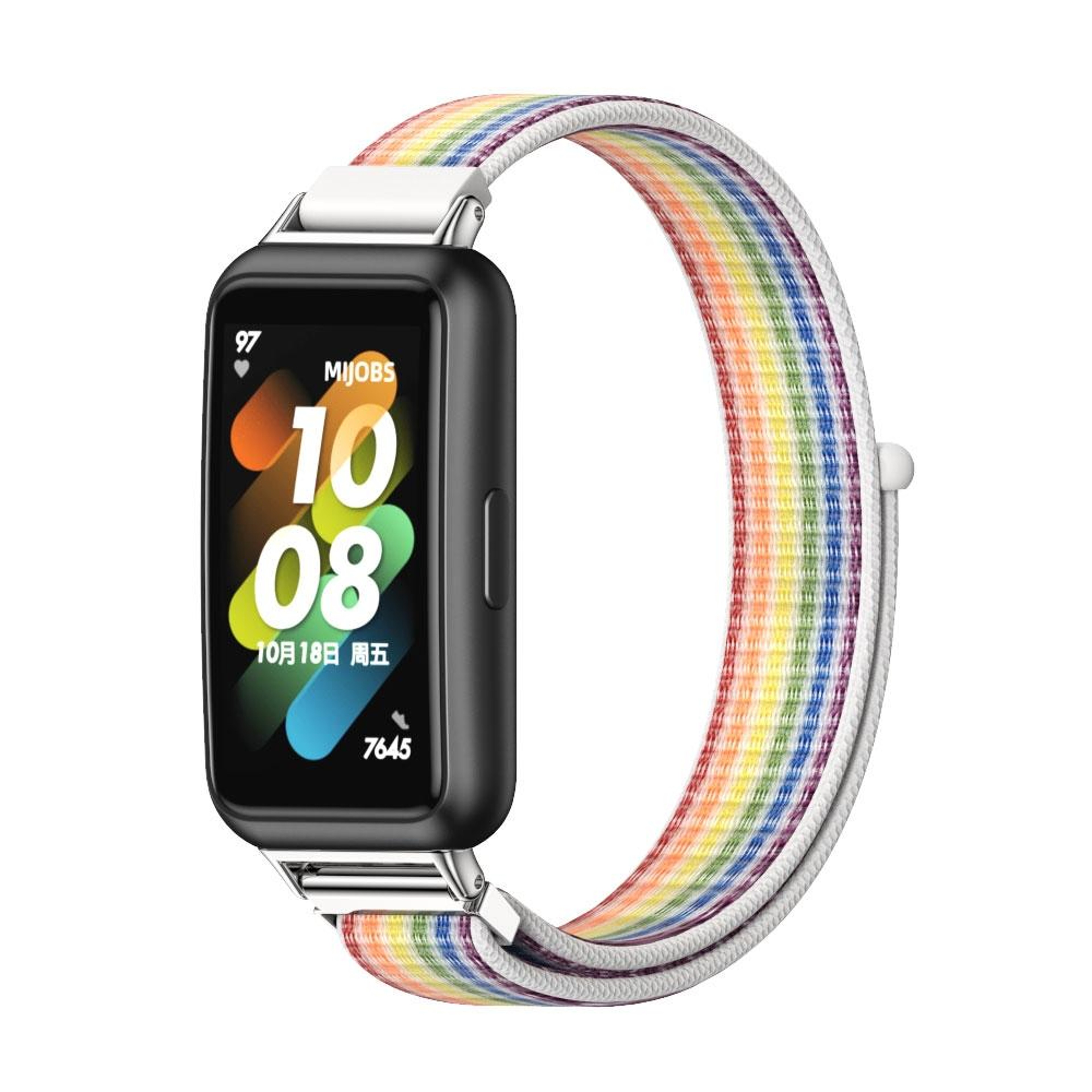 Mijobs Huawei Band 7 Watch Band Breathable Nylon Sport Loop Replacement Strap – view 9