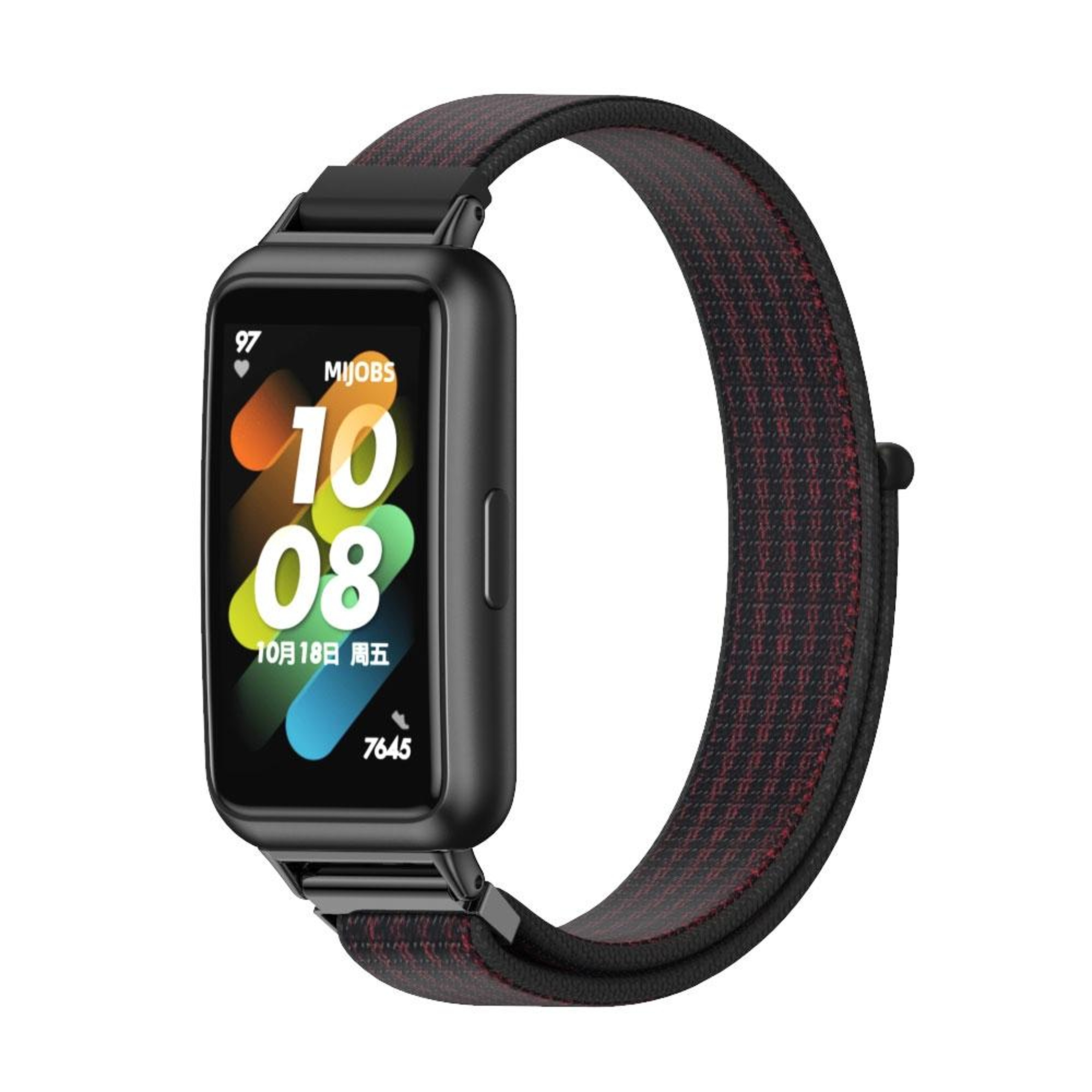 Mijobs Huawei Band 7 Watch Band Breathable Nylon Sport Loop Replacement Strap – view 6
