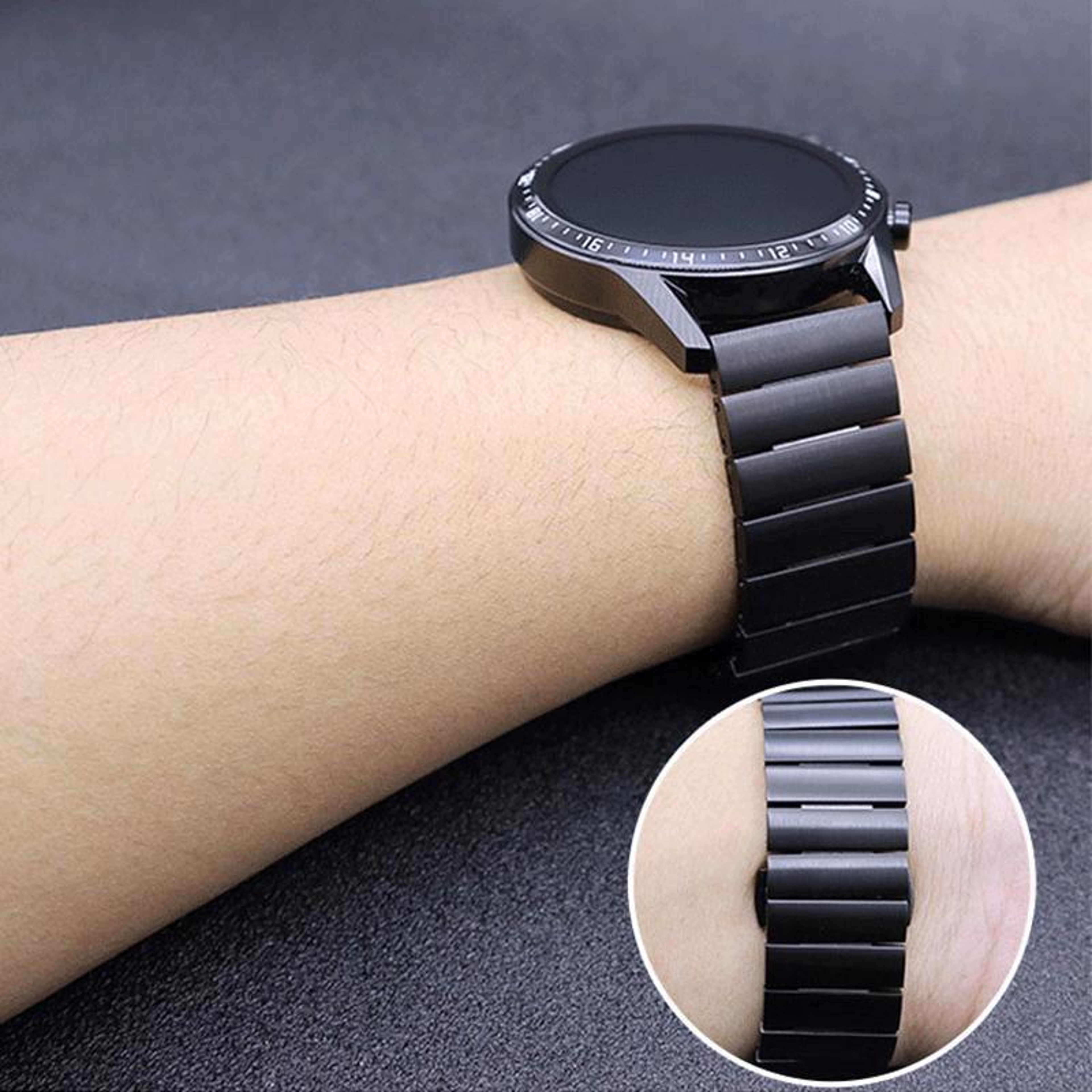Stainless Steel Watch Band Bamboo Link Replacement Strap For Smartwatches 3