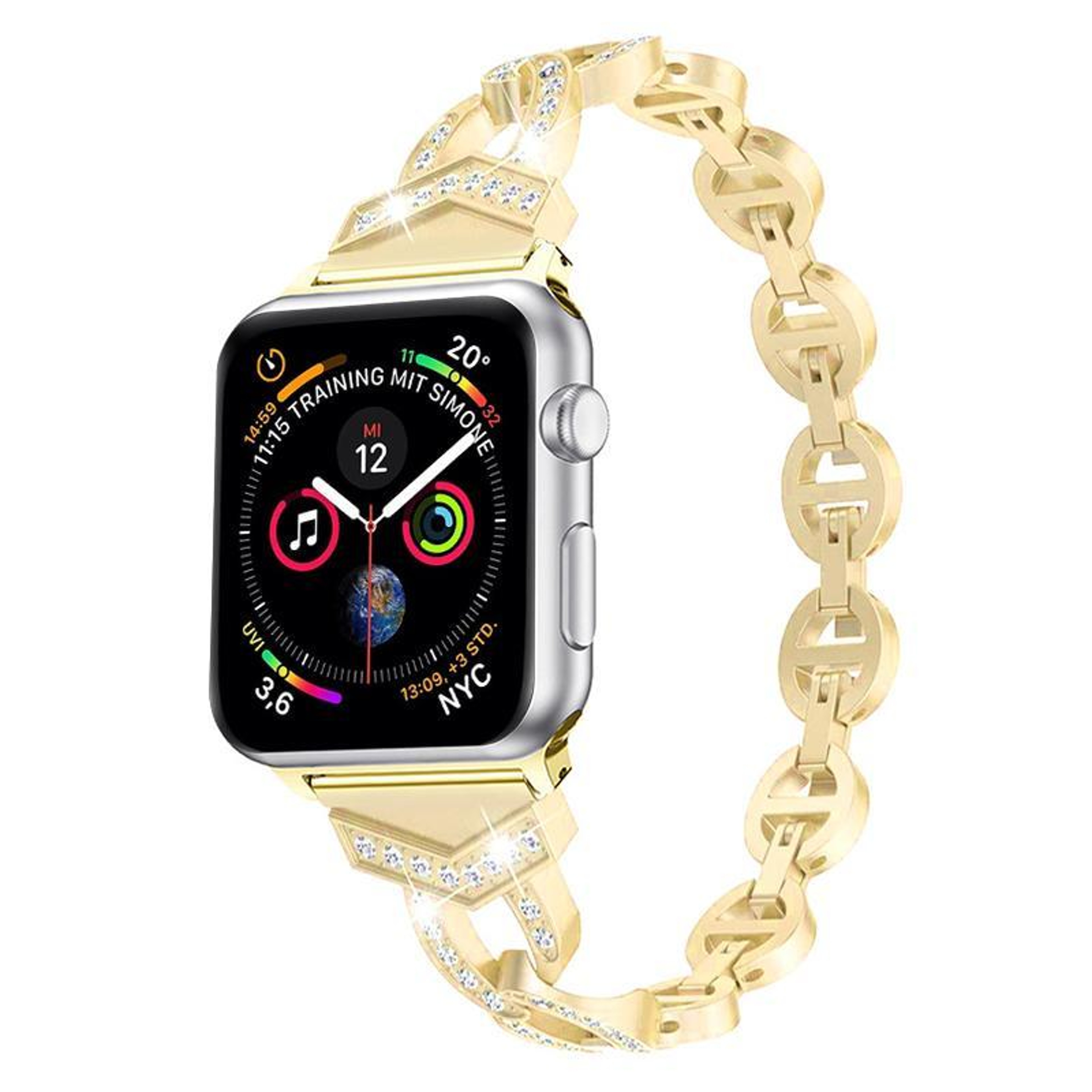 Luxury Apple Watch Stainless Steel Band Diamond Metal Strap For Apple Watch 12