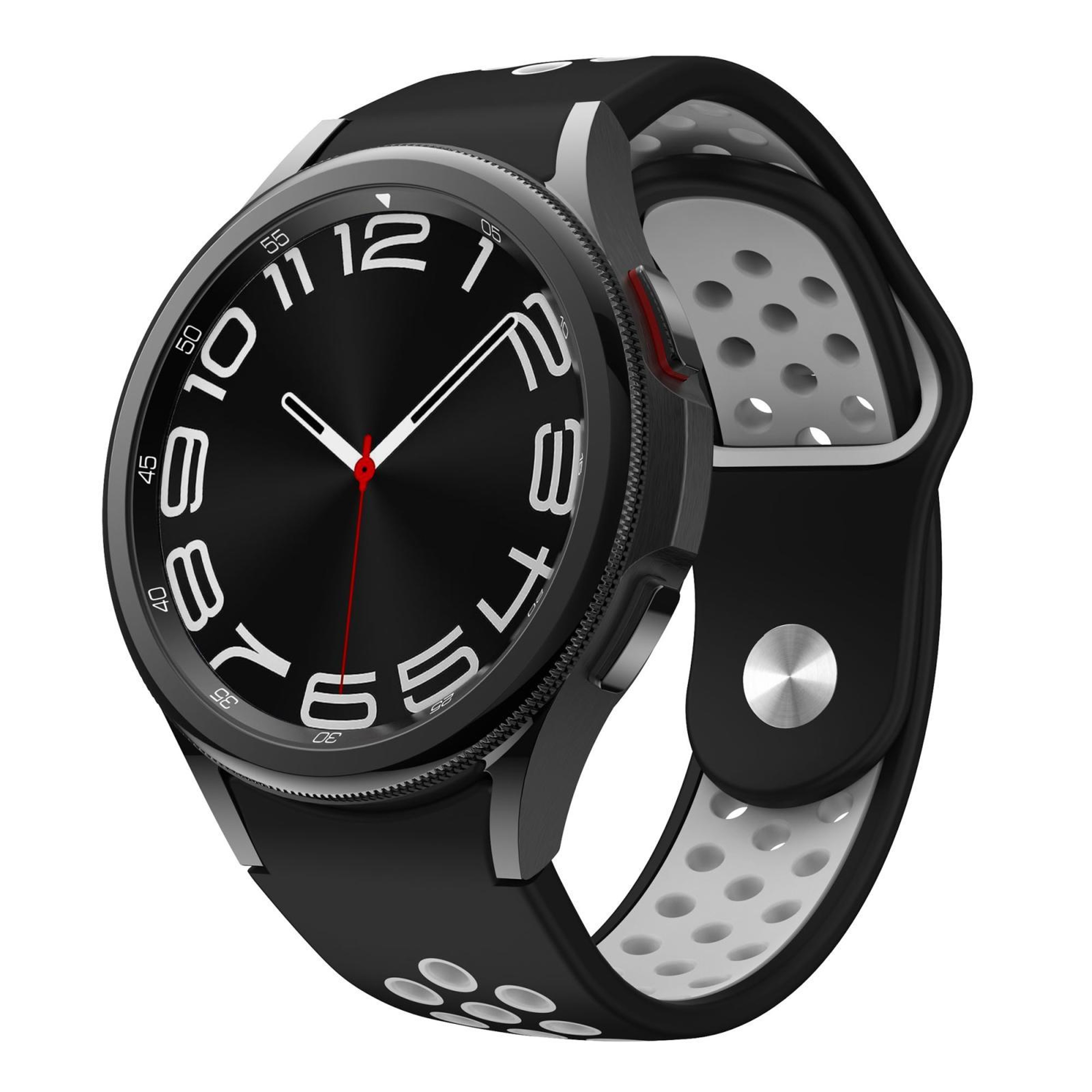 Samsung Galaxy Watch Band Two Tone Silicone Sport Strap with Reverse Buckle – view 12