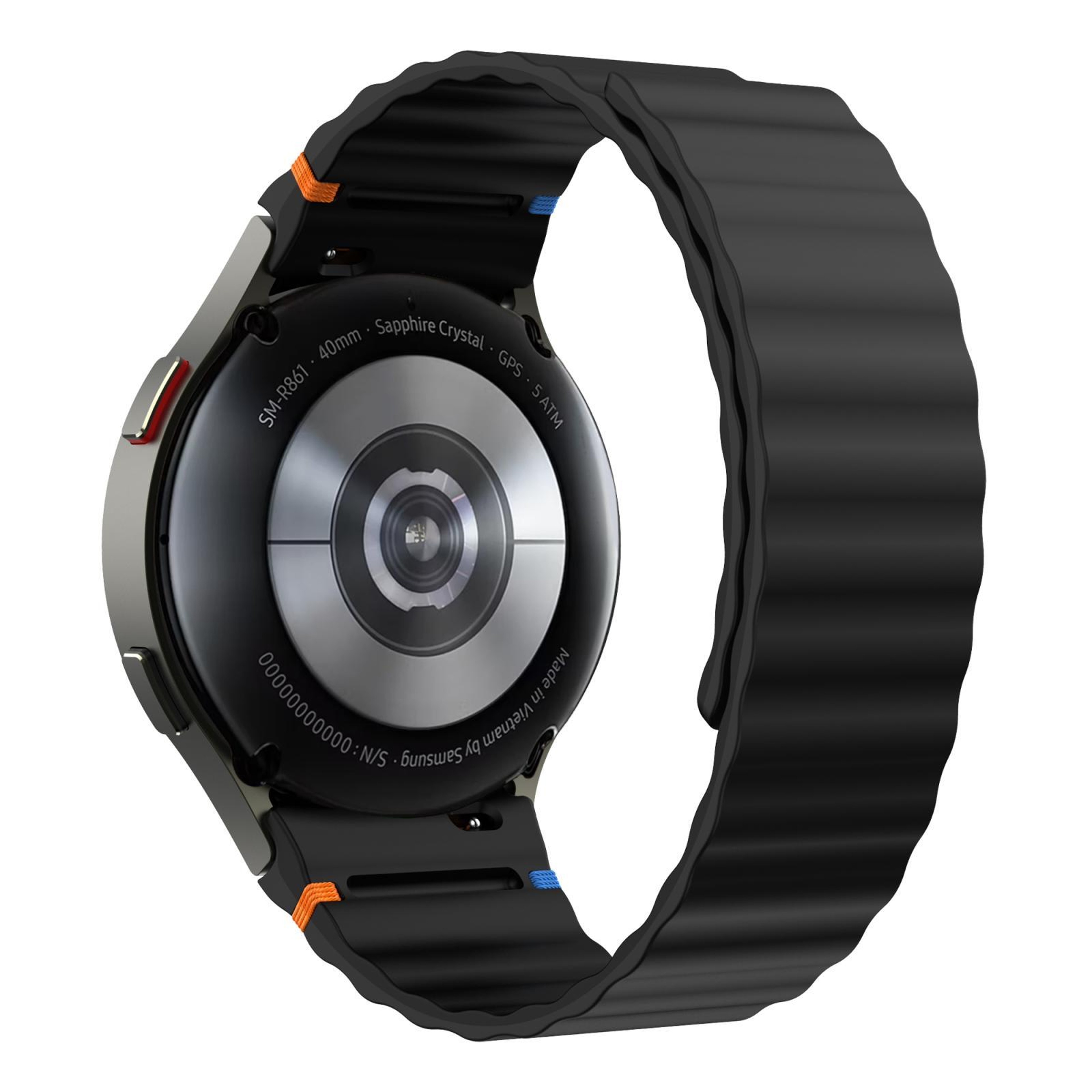 Magnetic Silicone Samsung Galaxy Watch Band Wavy Grain Strap for Galaxy Watch – view 2