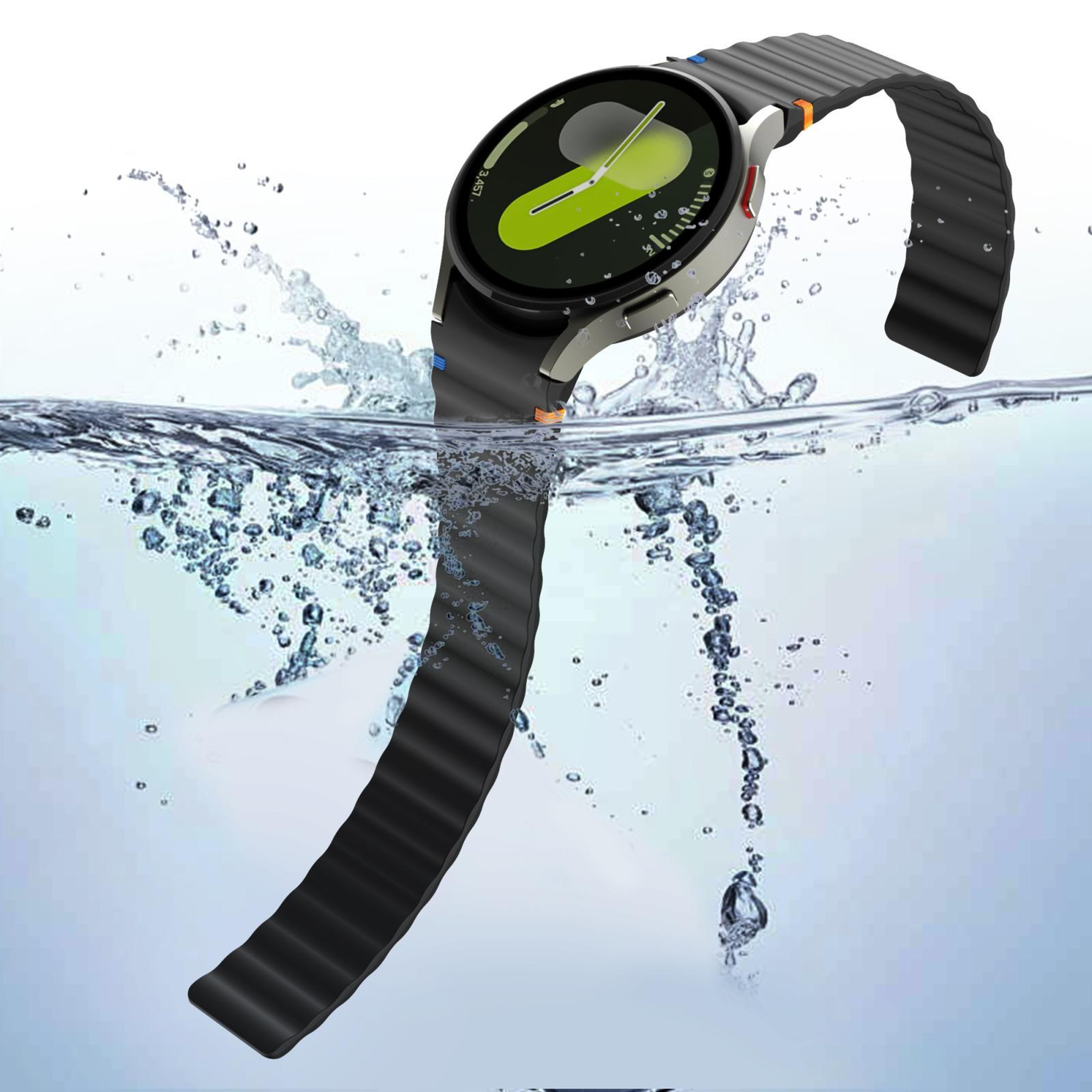 Magnetic Silicone Samsung Galaxy Watch Band Wavy Grain Strap for Galaxy Watch – view 10