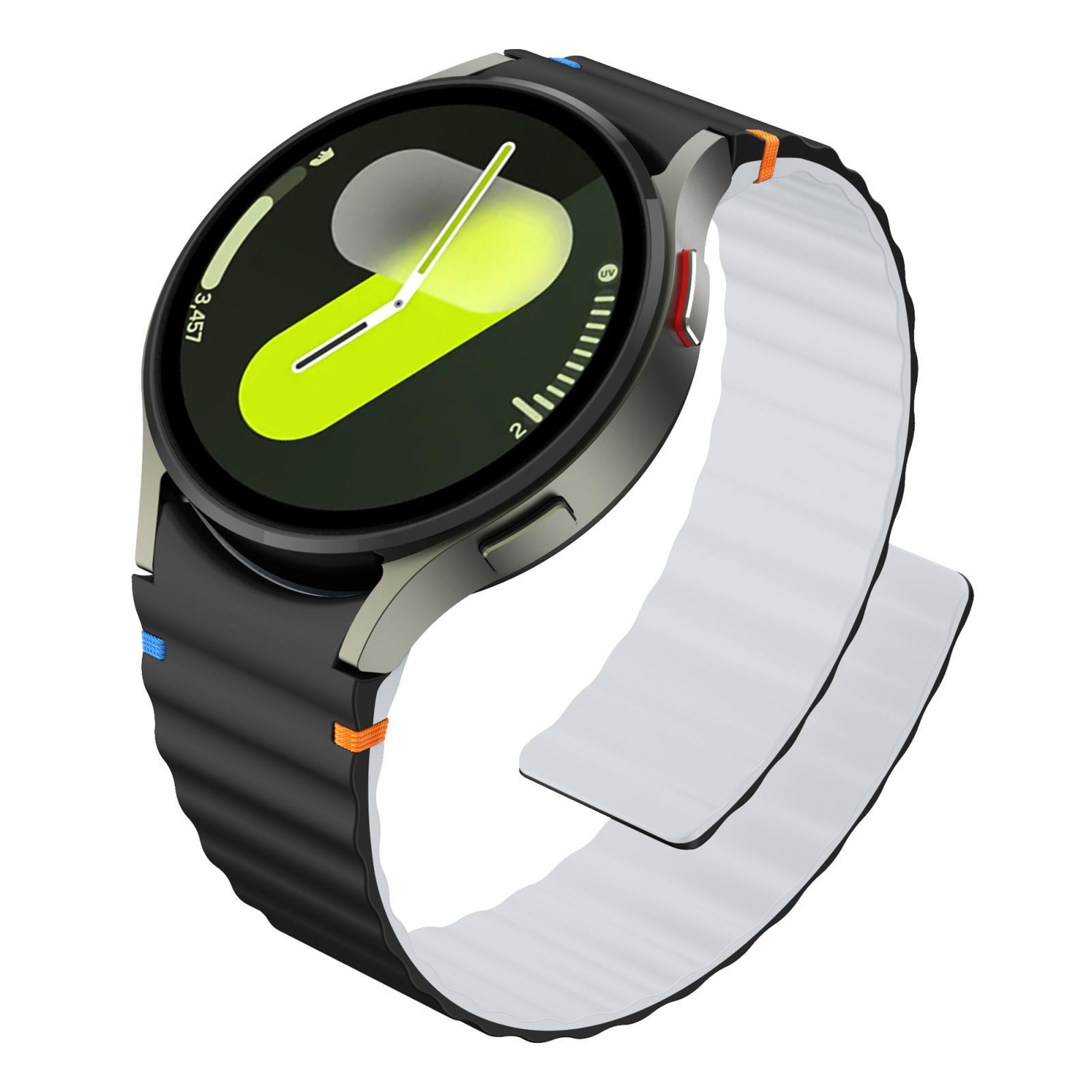 Magnetic Silicone Samsung Galaxy Watch Band Wavy Grain Strap for Galaxy Watch – view 7