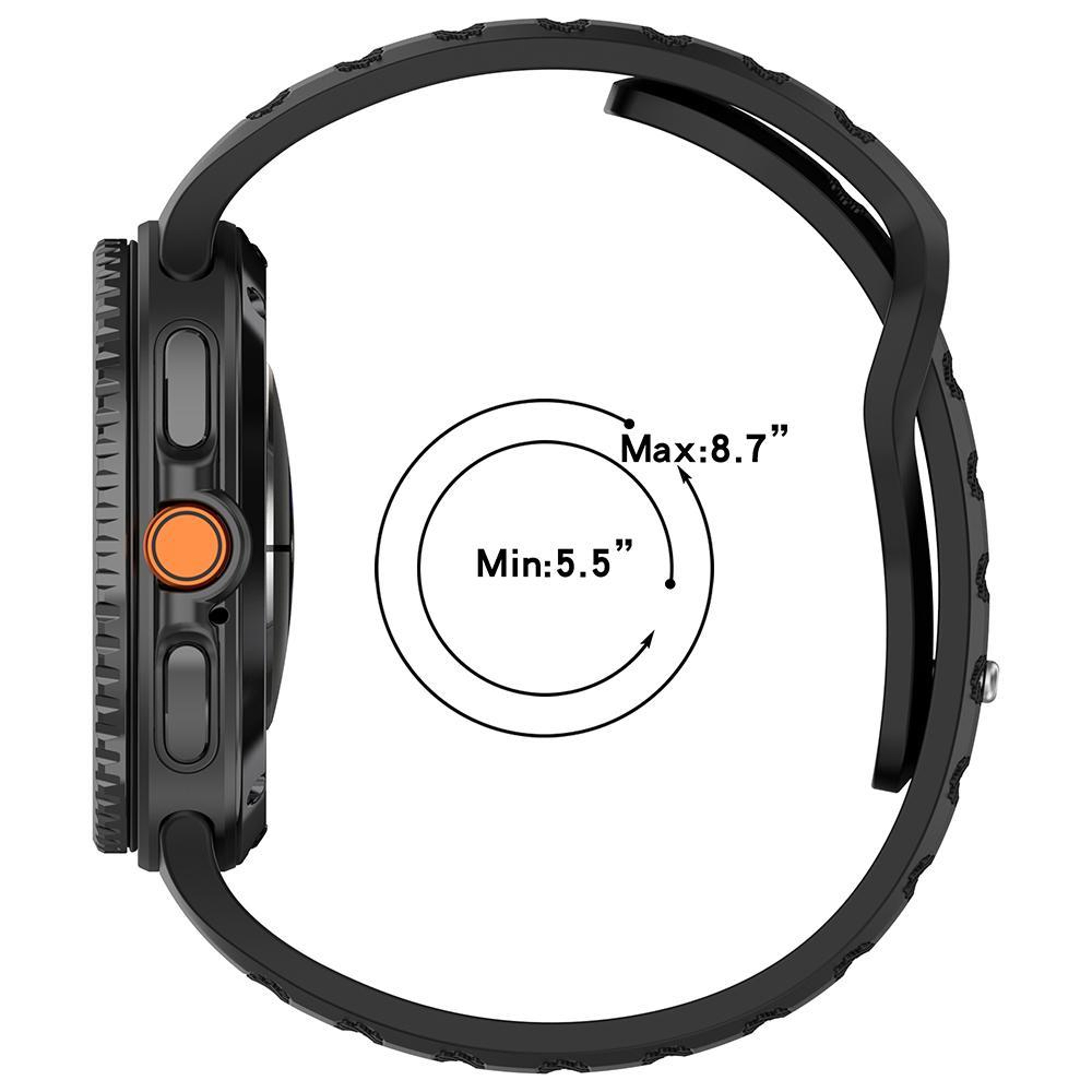 XDfind Samsung Galaxy Watch Ultra Band Silicone Sport Strap With Silver Stud Buckle 11