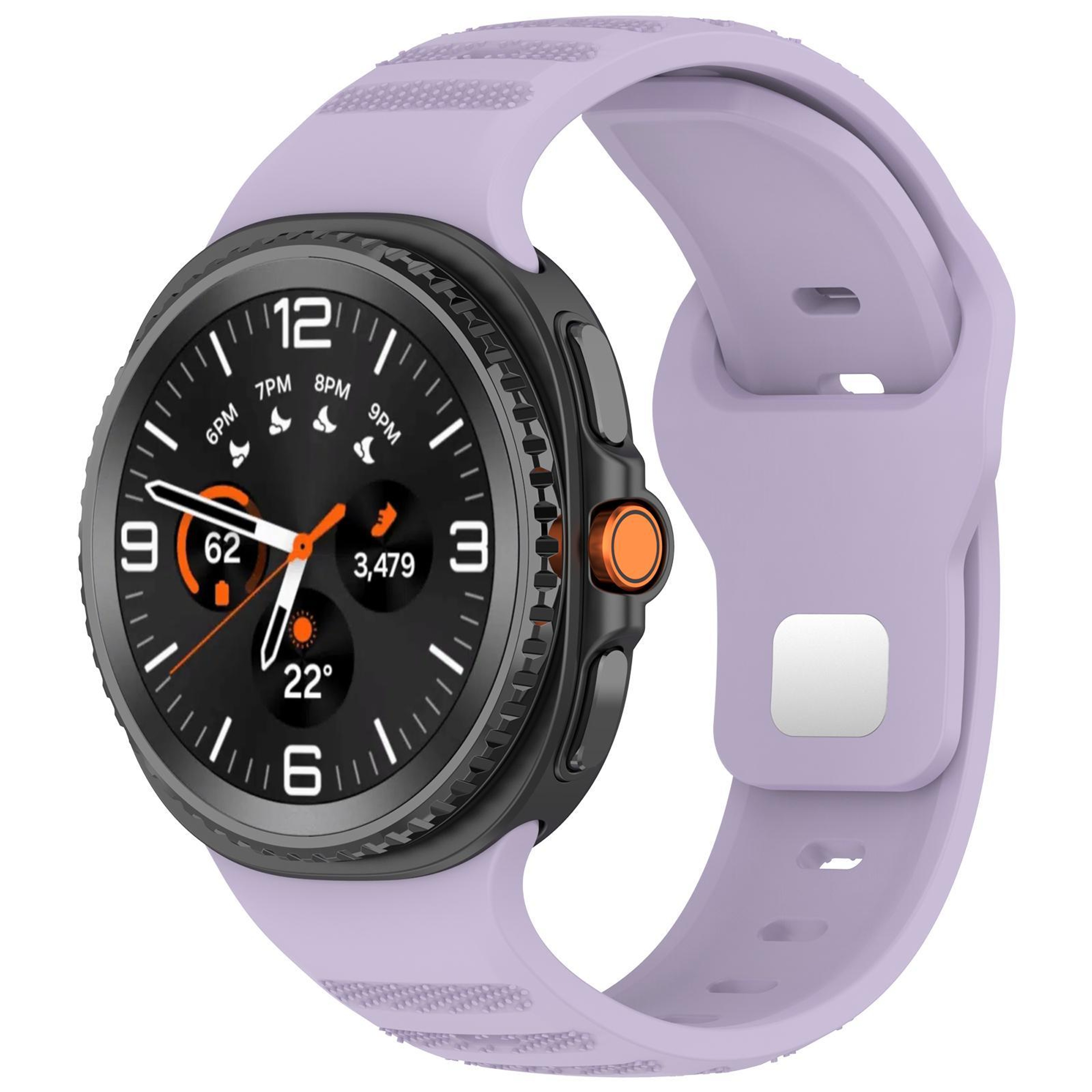 XDfind Samsung Galaxy Watch Ultra Band Silicone Sport Strap With Silver Stud Buckle 8