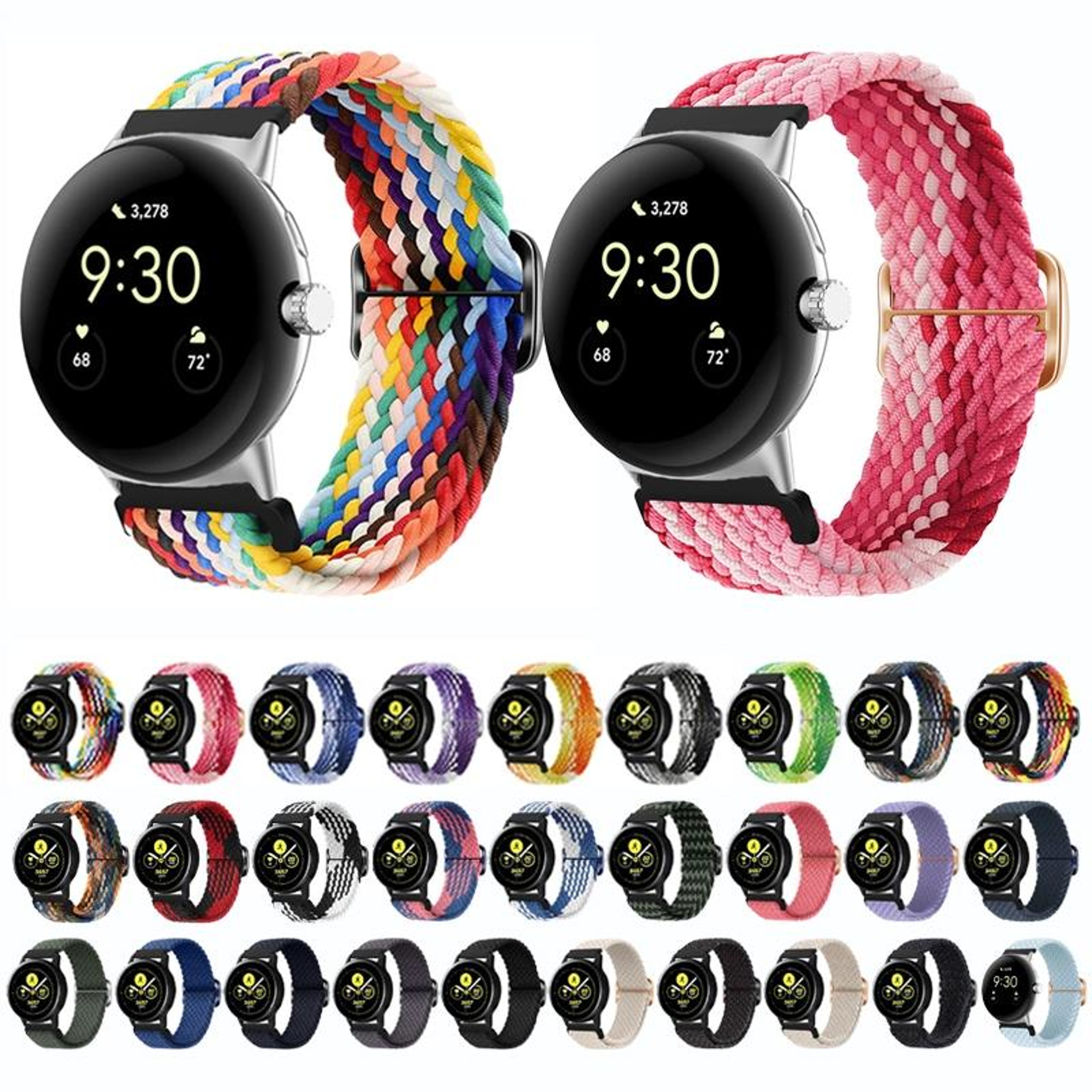 Google Pixel Watch Band 41mm Nylon Braided Replacement Strap For Pixel Watch 1