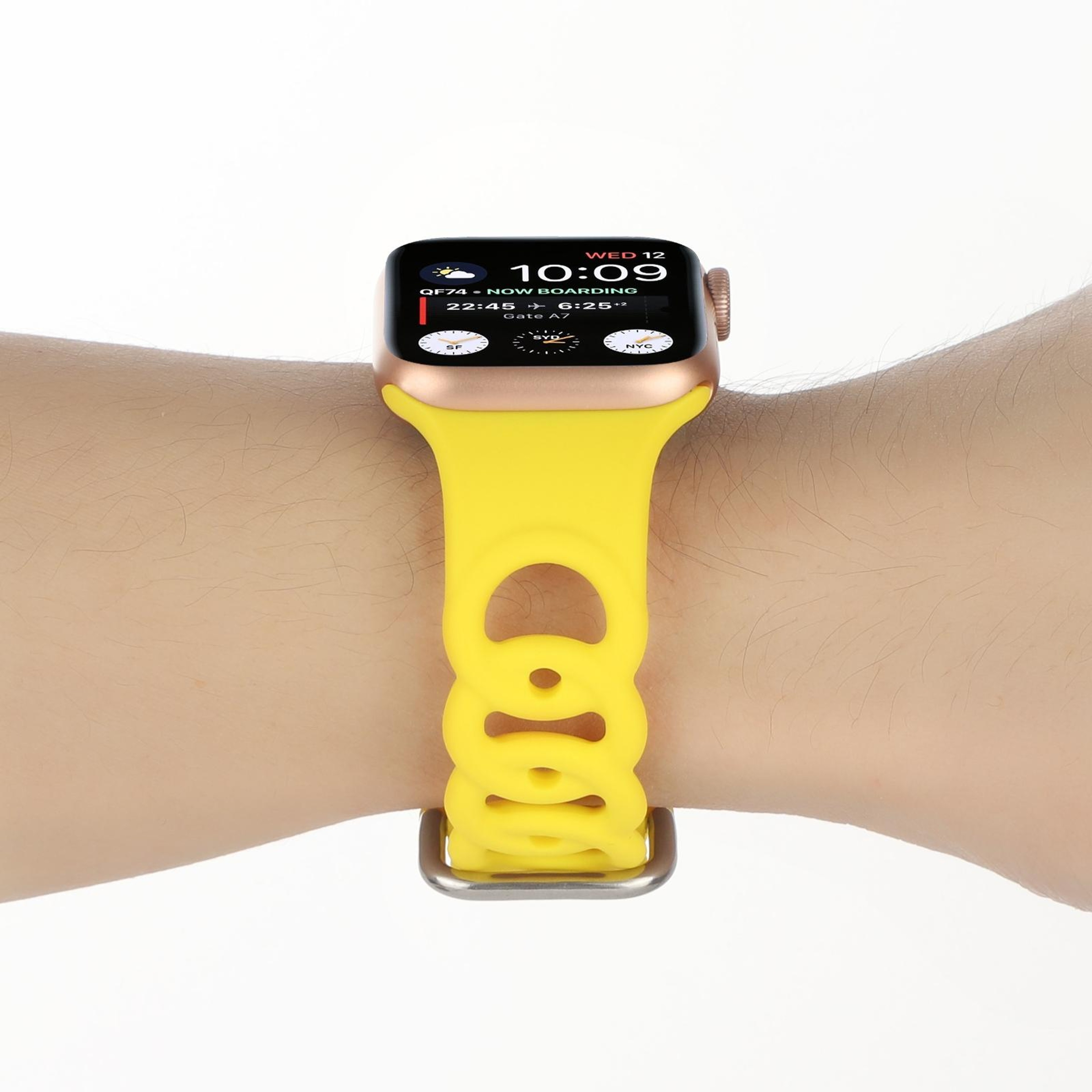 Breathable Apple Watch Silicone Band Sport Strap For Apple Watch Ultra 49mm Series 9 8 7 SE 5