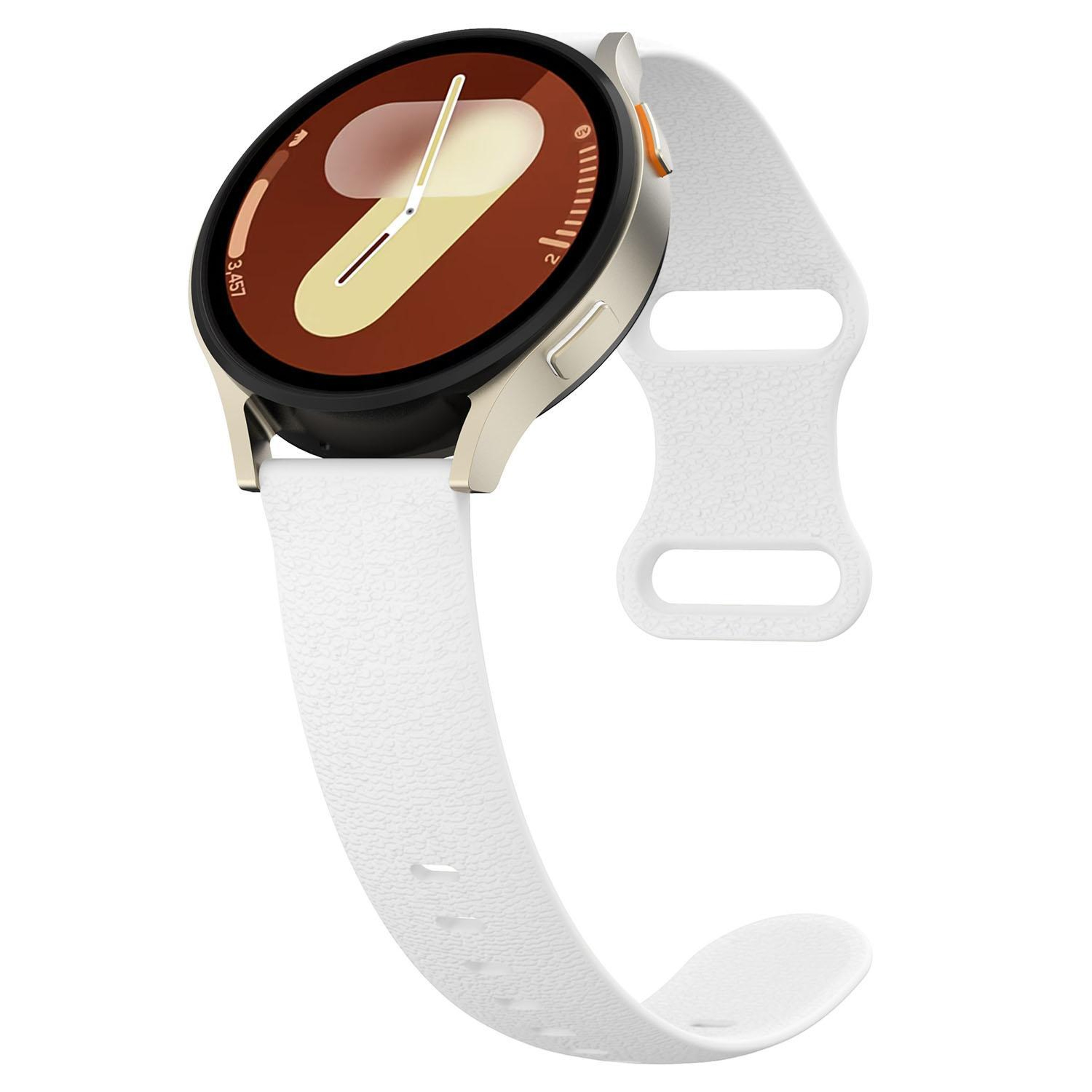 Silicone Watch Band With Butterfly Clasp Lychee Texture Soft Replacement Watch Strap 2
