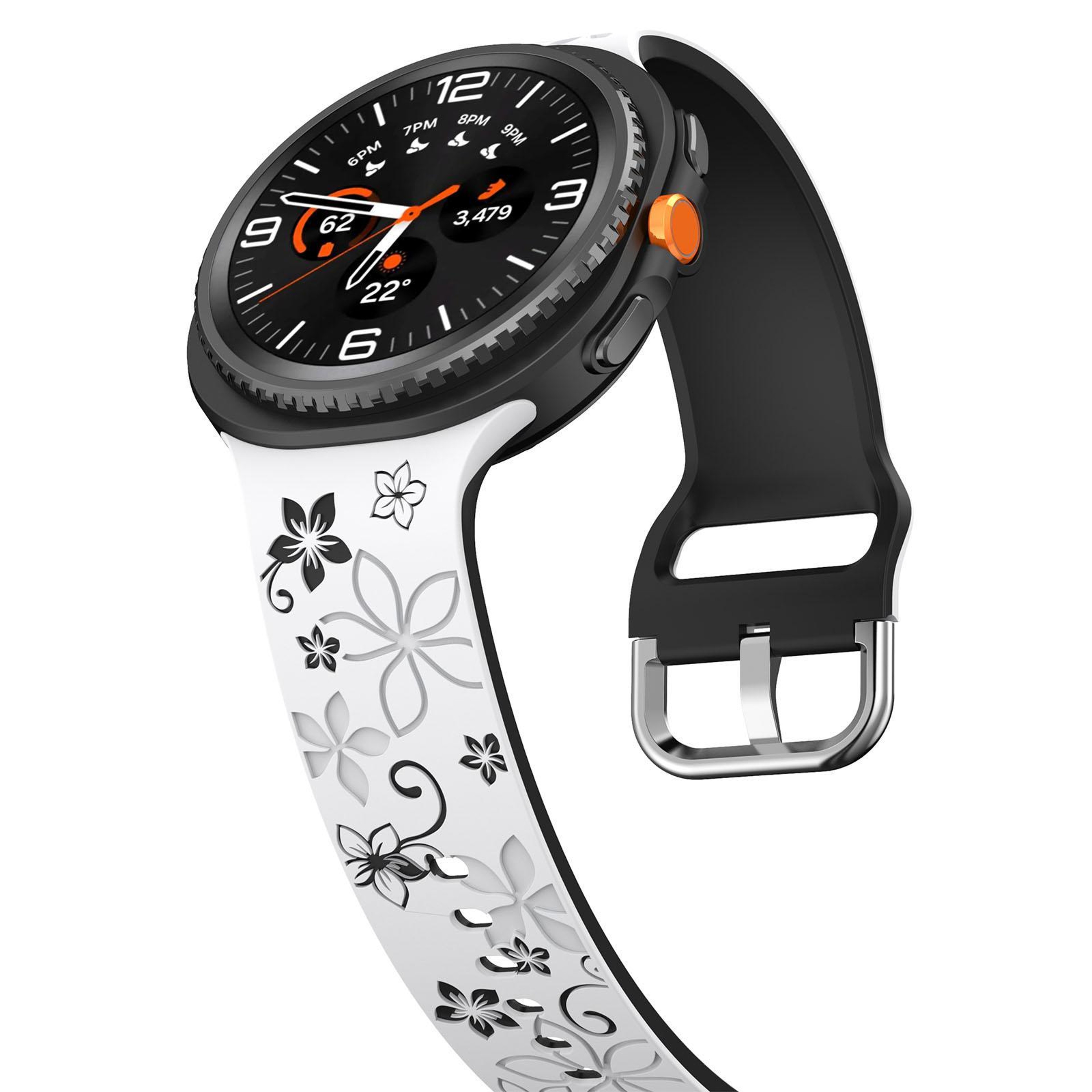 Samsung Galaxy Watch Band Dual Color Engraved Silicone Watch Band for Watch8 Classic Replacement Strap – view 4
