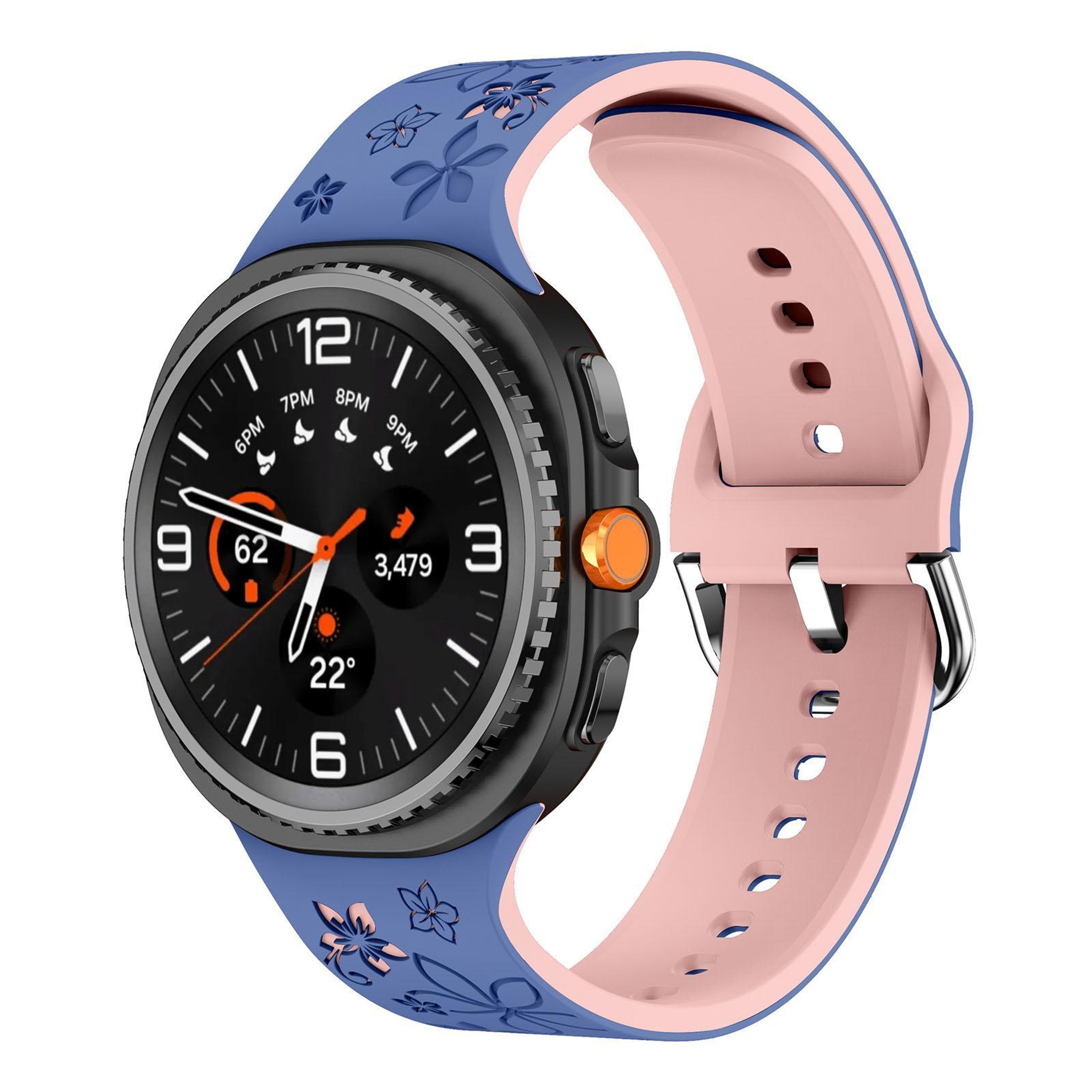 Samsung Galaxy Watch Band Dual Color Engraved Silicone Watch Band for Watch8 Classic Replacement Strap – view 12