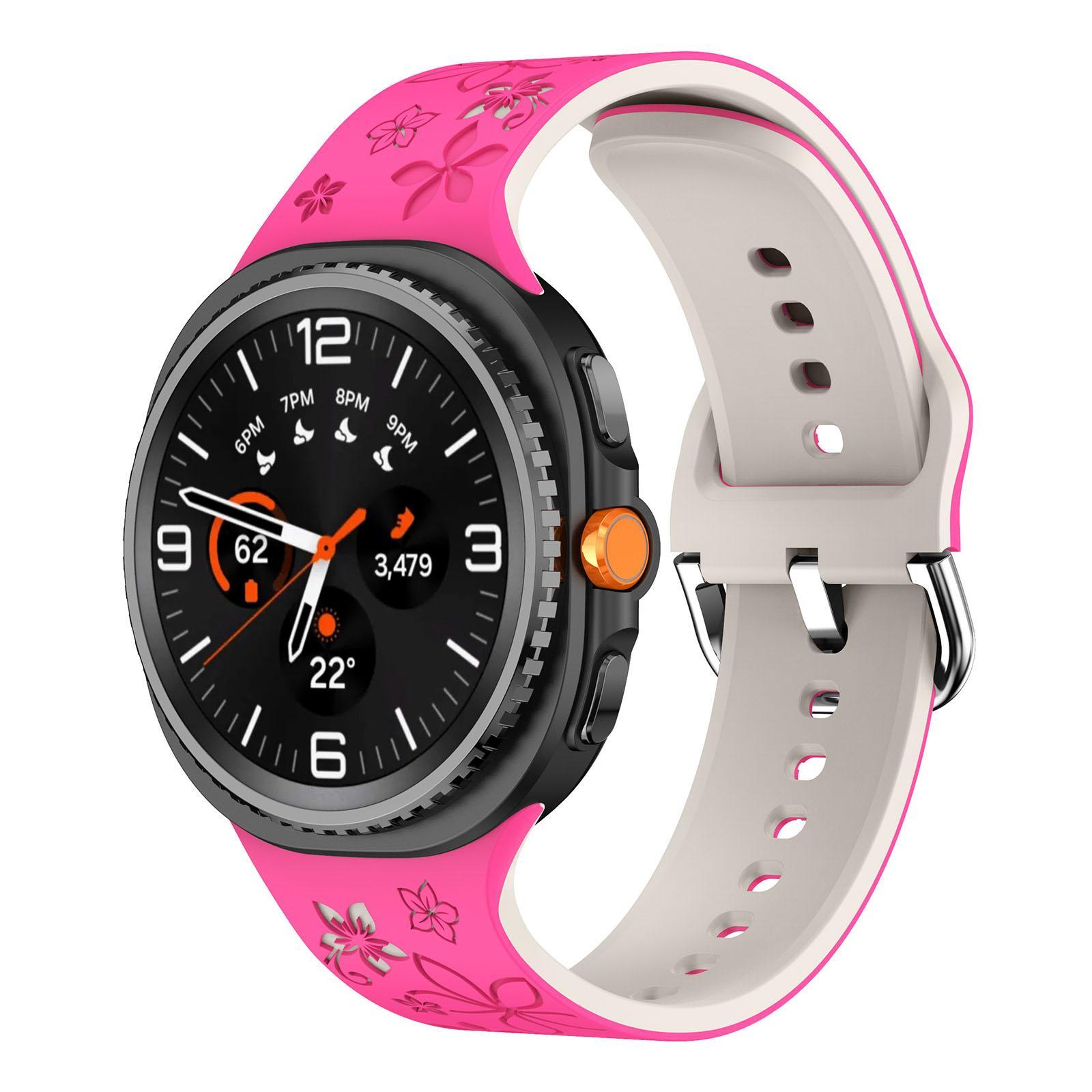 Samsung Galaxy Watch Band Dual Color Engraved Silicone Watch Band for Watch8 Classic Replacement Strap – view 13