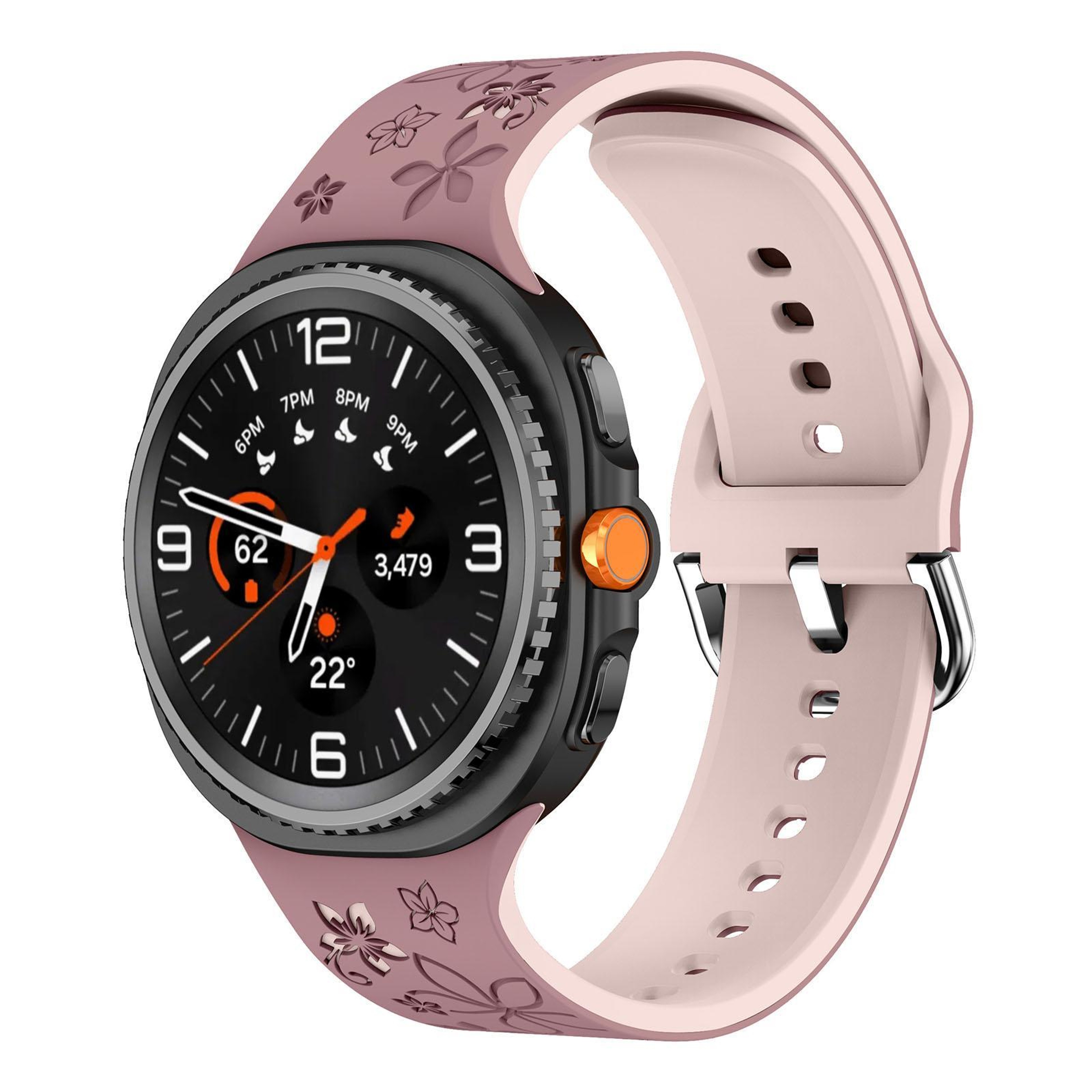 Samsung Galaxy Watch Band Dual Color Engraved Silicone Watch Band for Watch8 Classic Replacement Strap – view 14