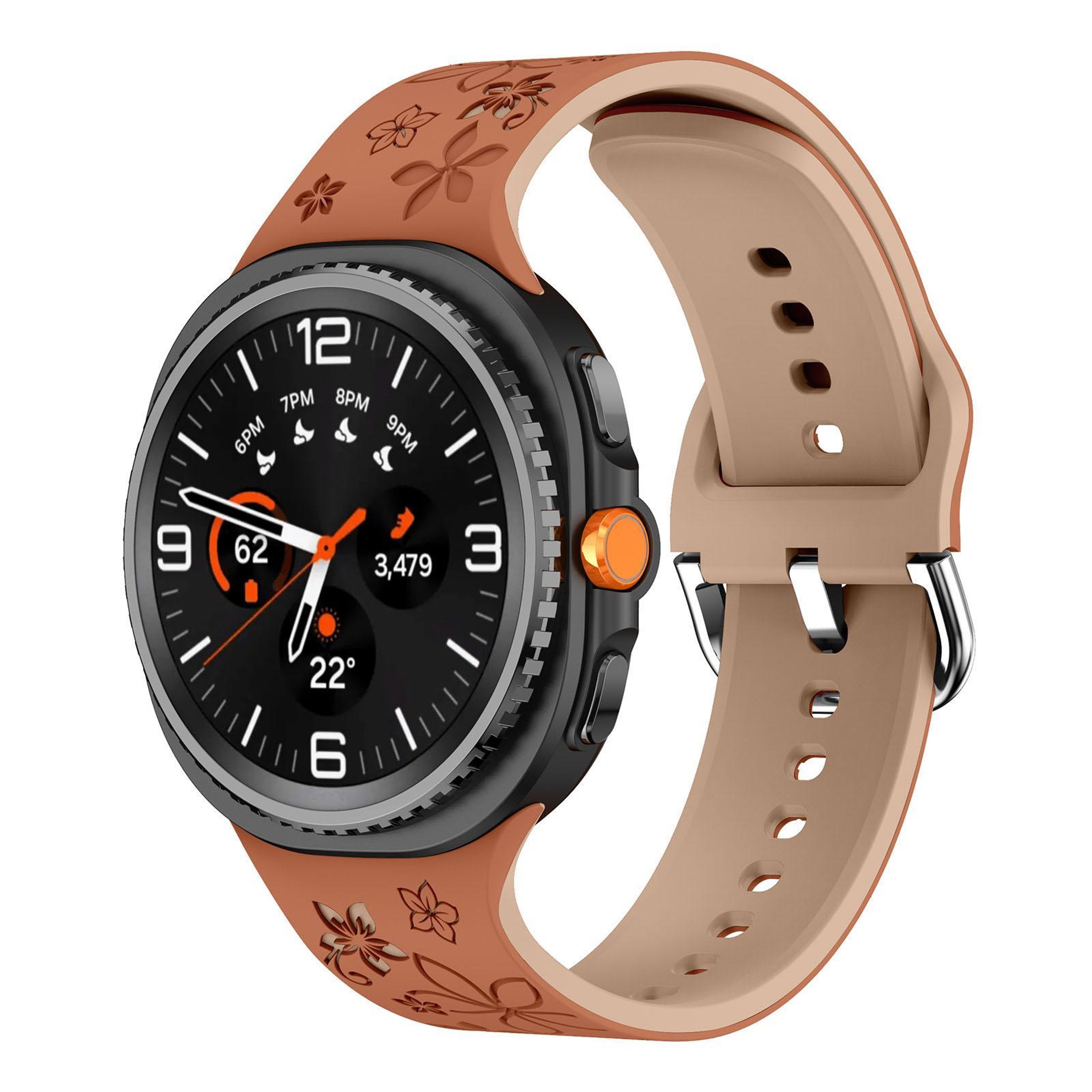 Samsung Galaxy Watch Band Dual Color Engraved Silicone Watch Band for Watch8 Classic Replacement Strap – view 16
