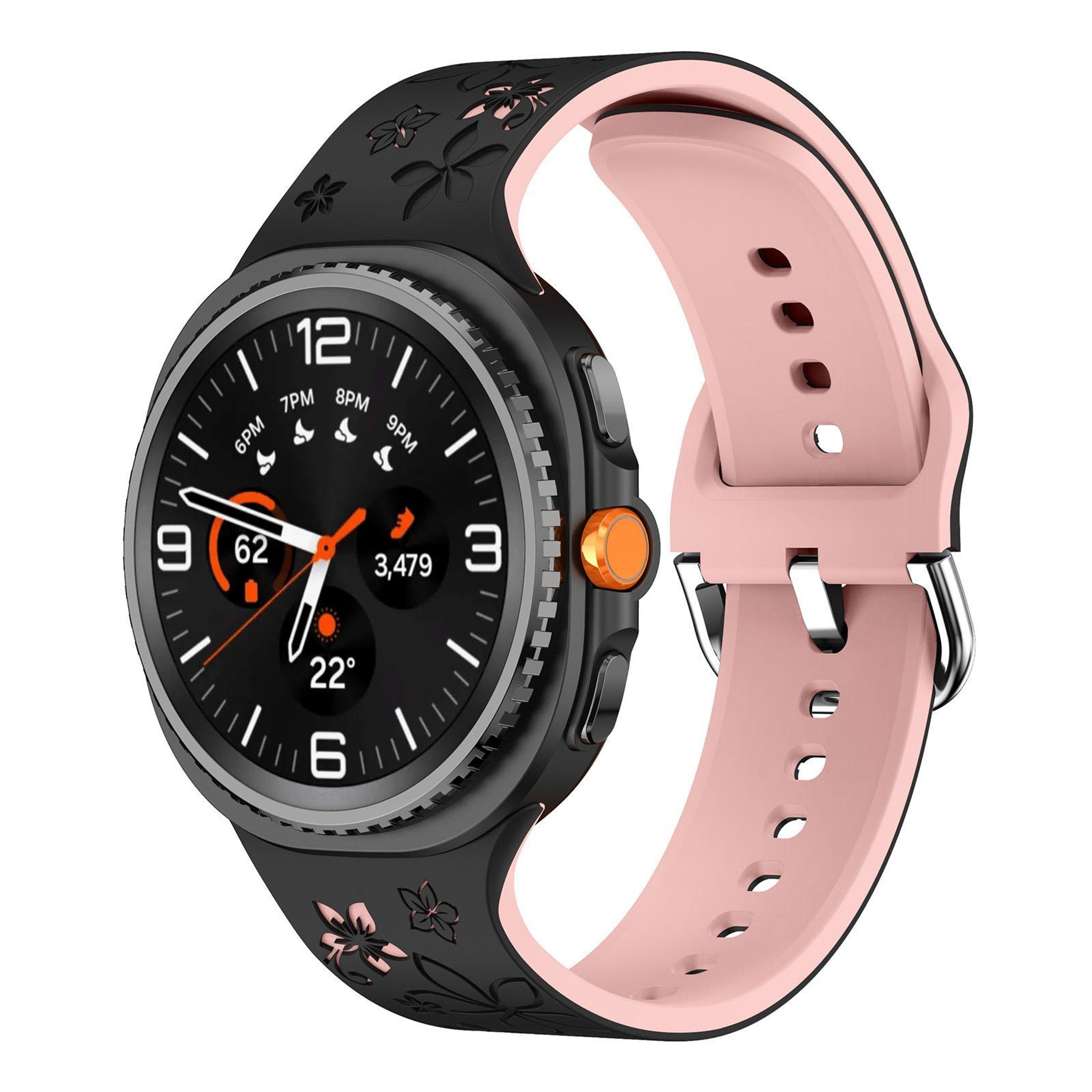 Samsung Galaxy Watch Band Dual Color Engraved Silicone Watch Band for Watch8 Classic Replacement Strap – view 19