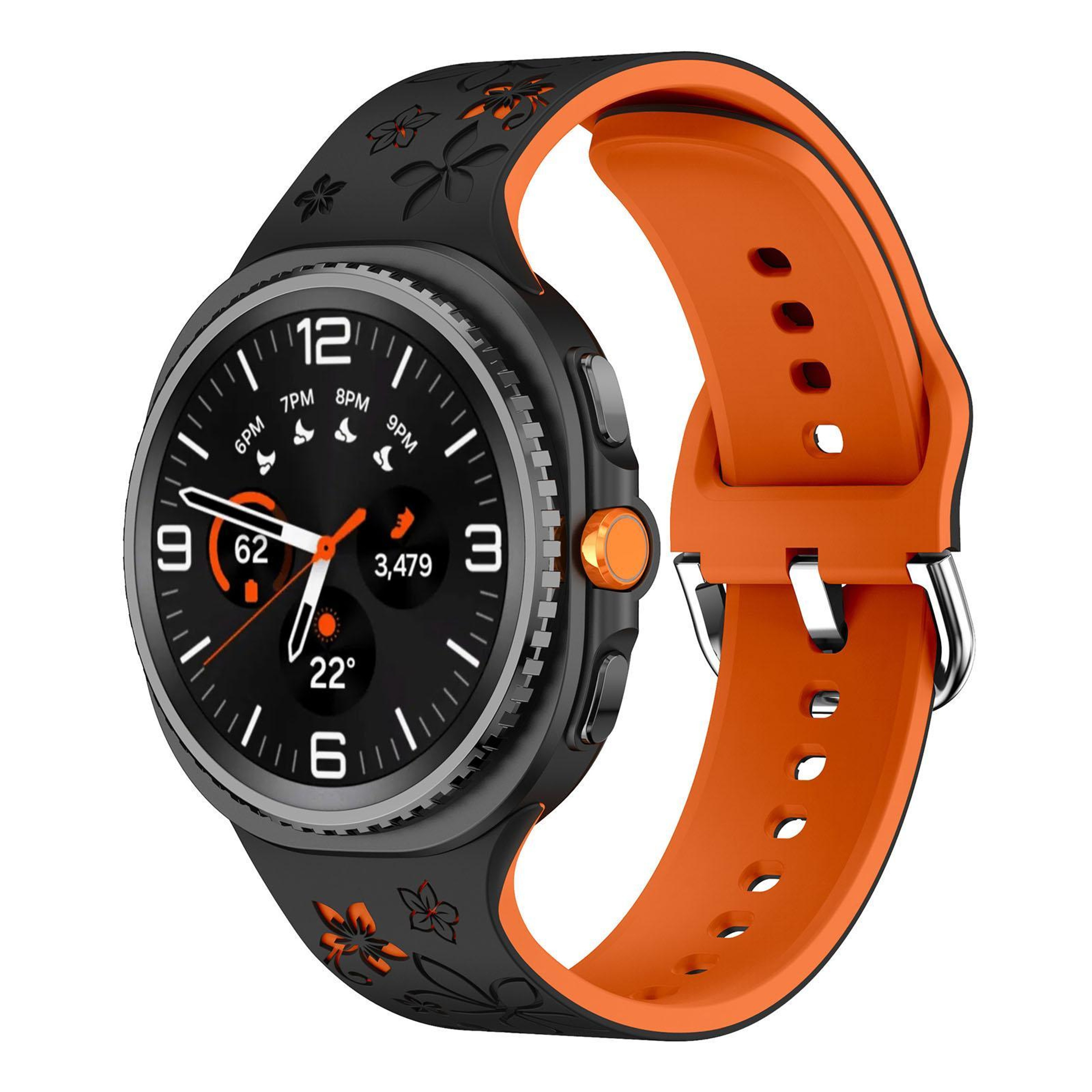 Samsung Galaxy Watch Band Dual Color Engraved Silicone Watch Band for Watch8 Classic Replacement Strap – view 18