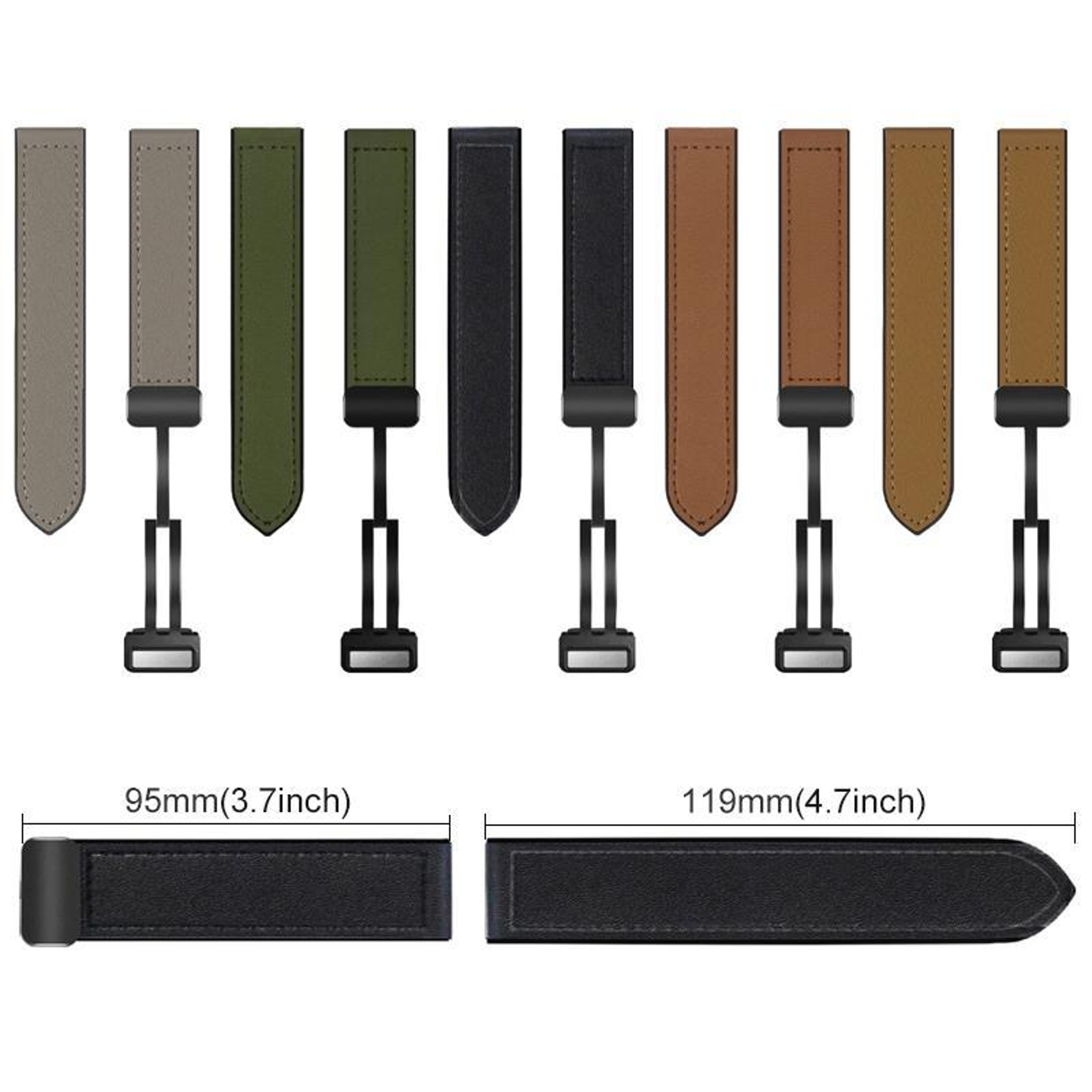 Magnetic Watch Band Crazy Horse Pattern Silicone Watch Strap For Smartwatches 2