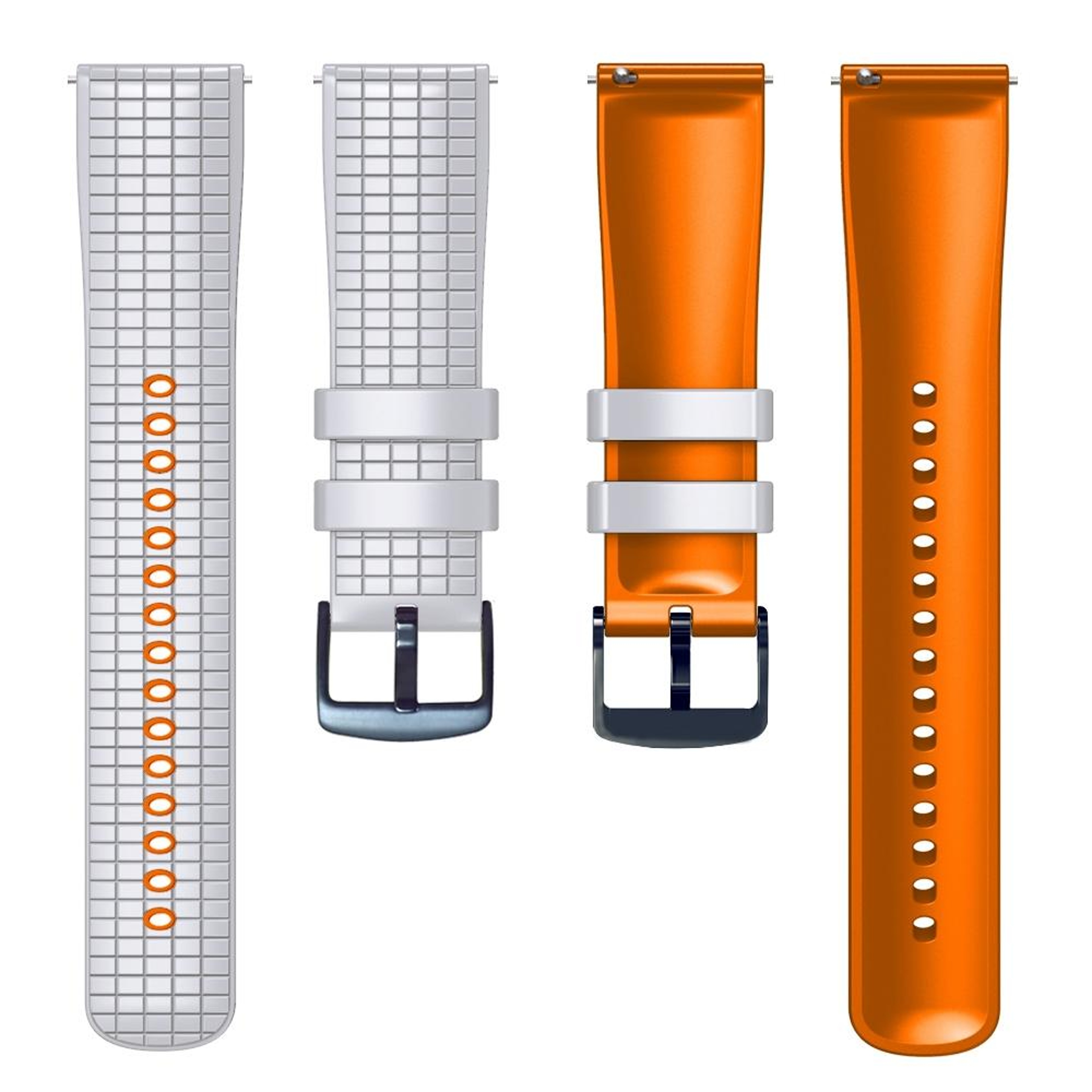 Silicone Watch Band Universal Mesh Two Tone Replacement Sport Watch Strap 3