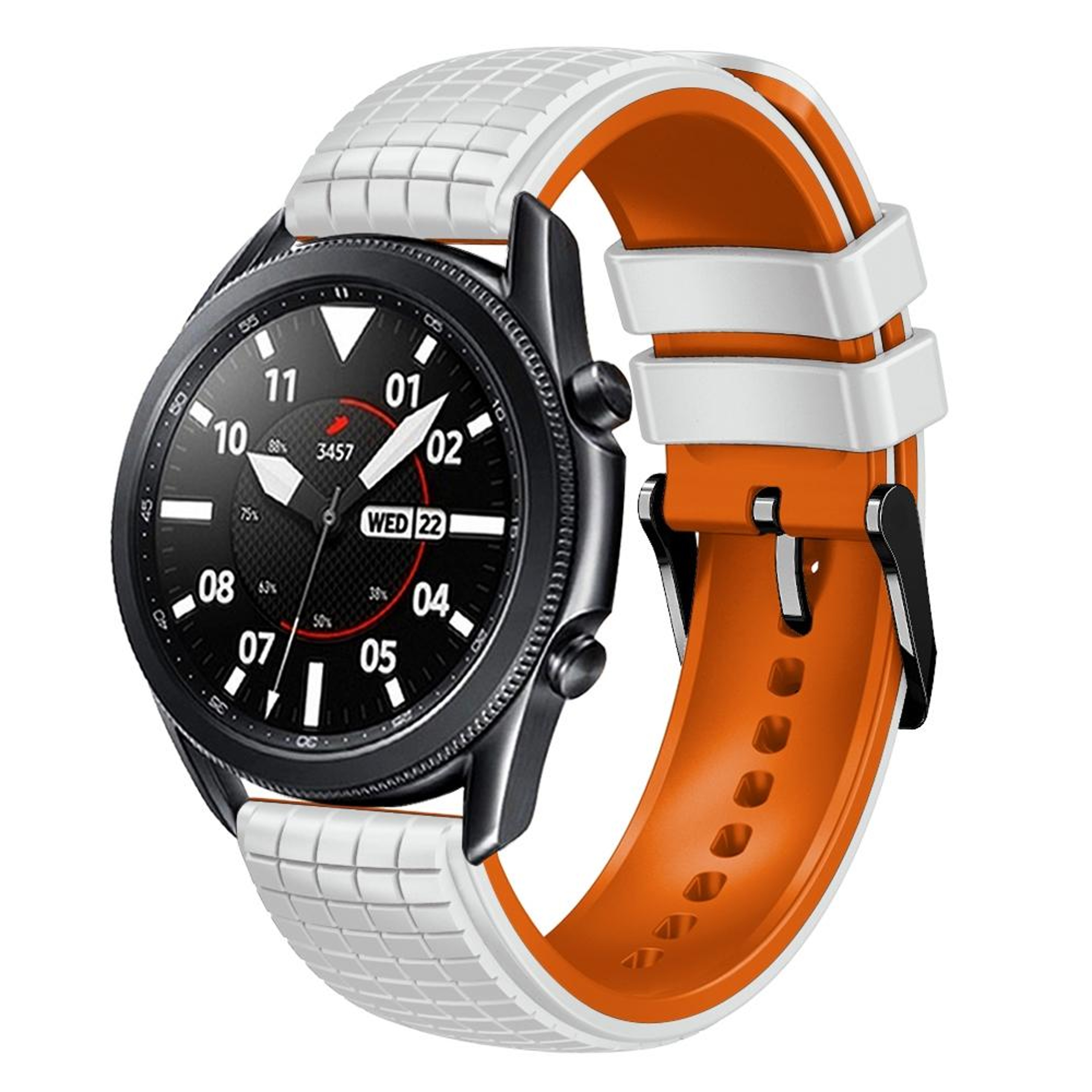Silicone Watch Band Universal Mesh Two Tone Replacement Sport Watch Strap 6