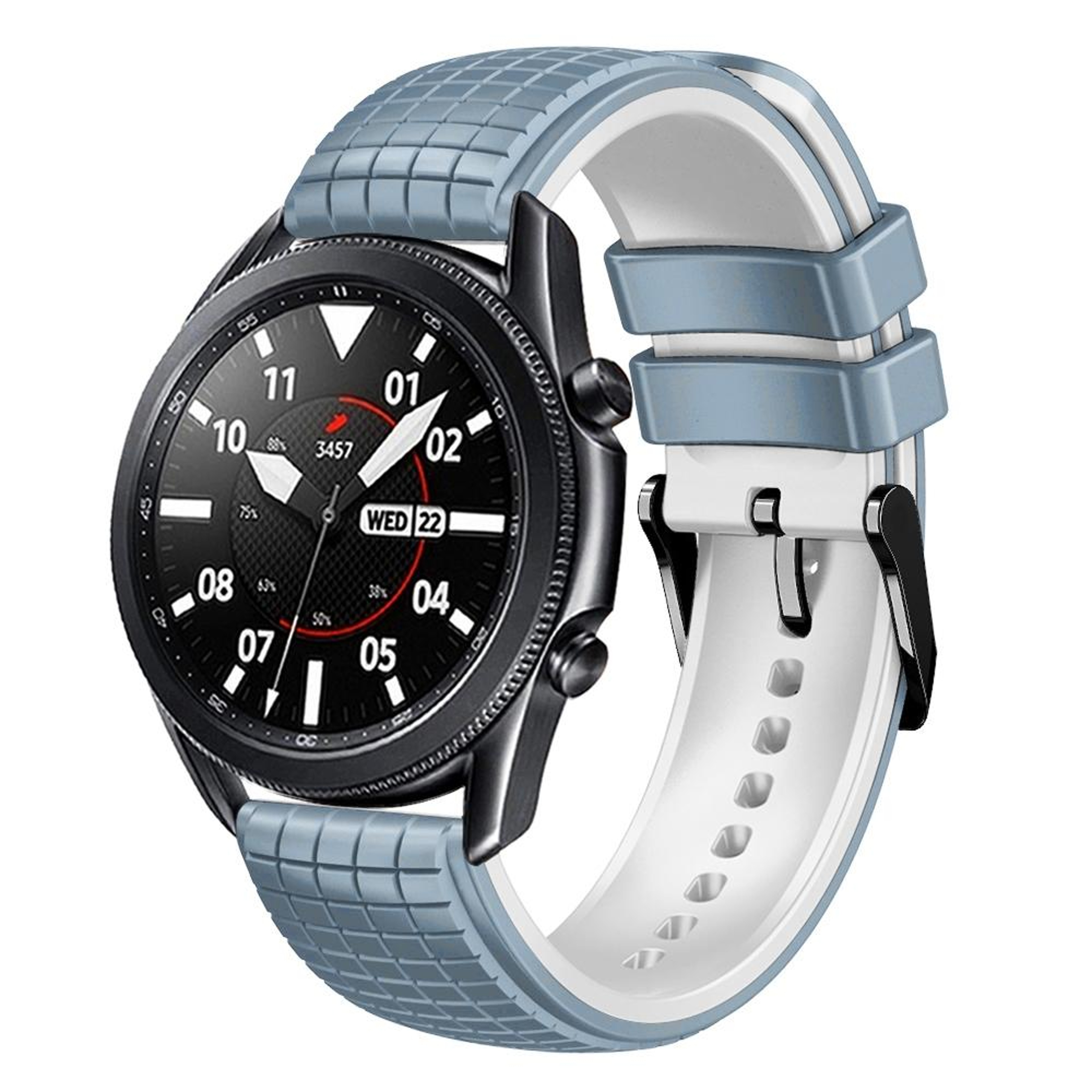 Silicone Watch Band Universal Mesh Two Tone Replacement Sport Watch Strap 8