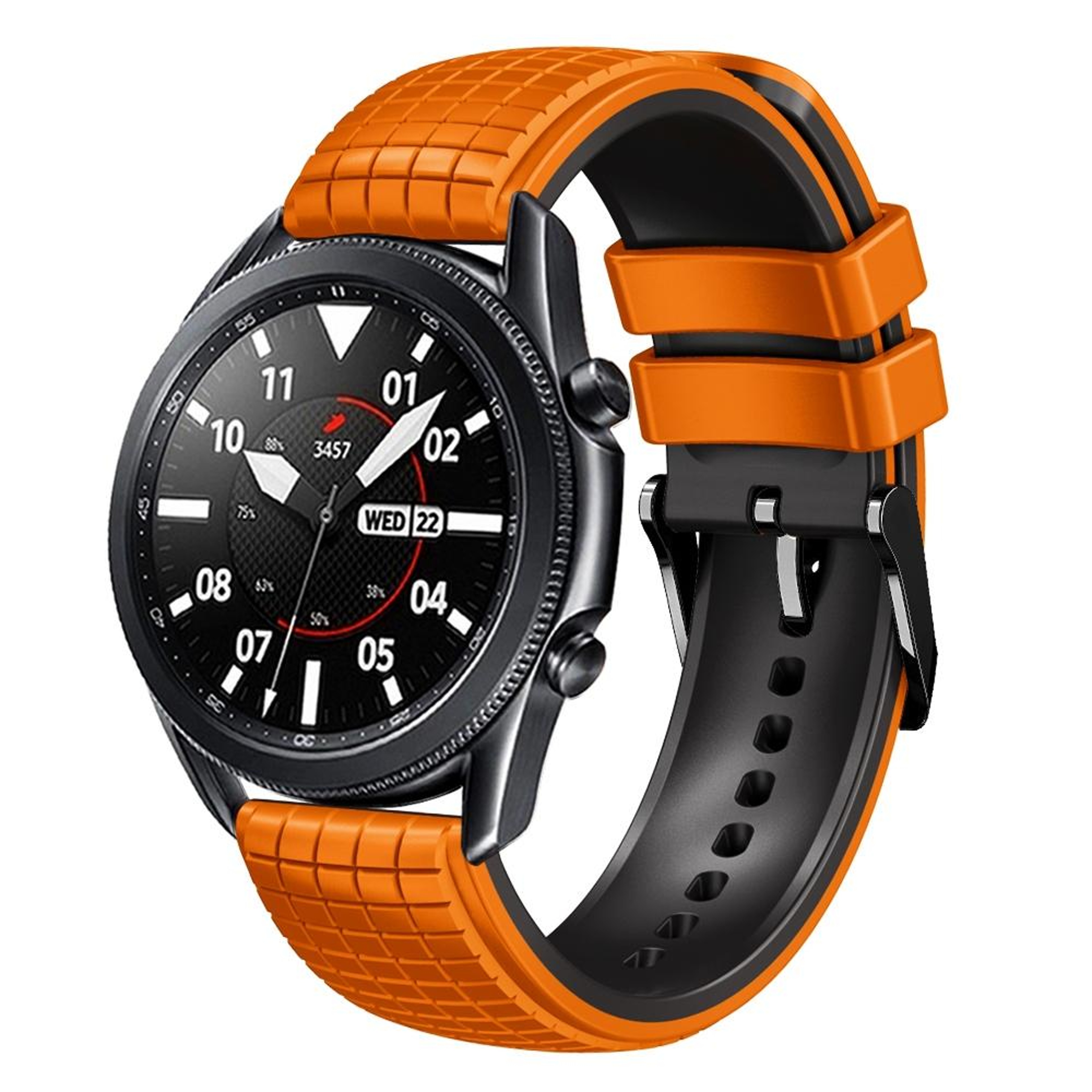 Silicone Watch Band Universal Mesh Two Tone Replacement Sport Watch Strap 7