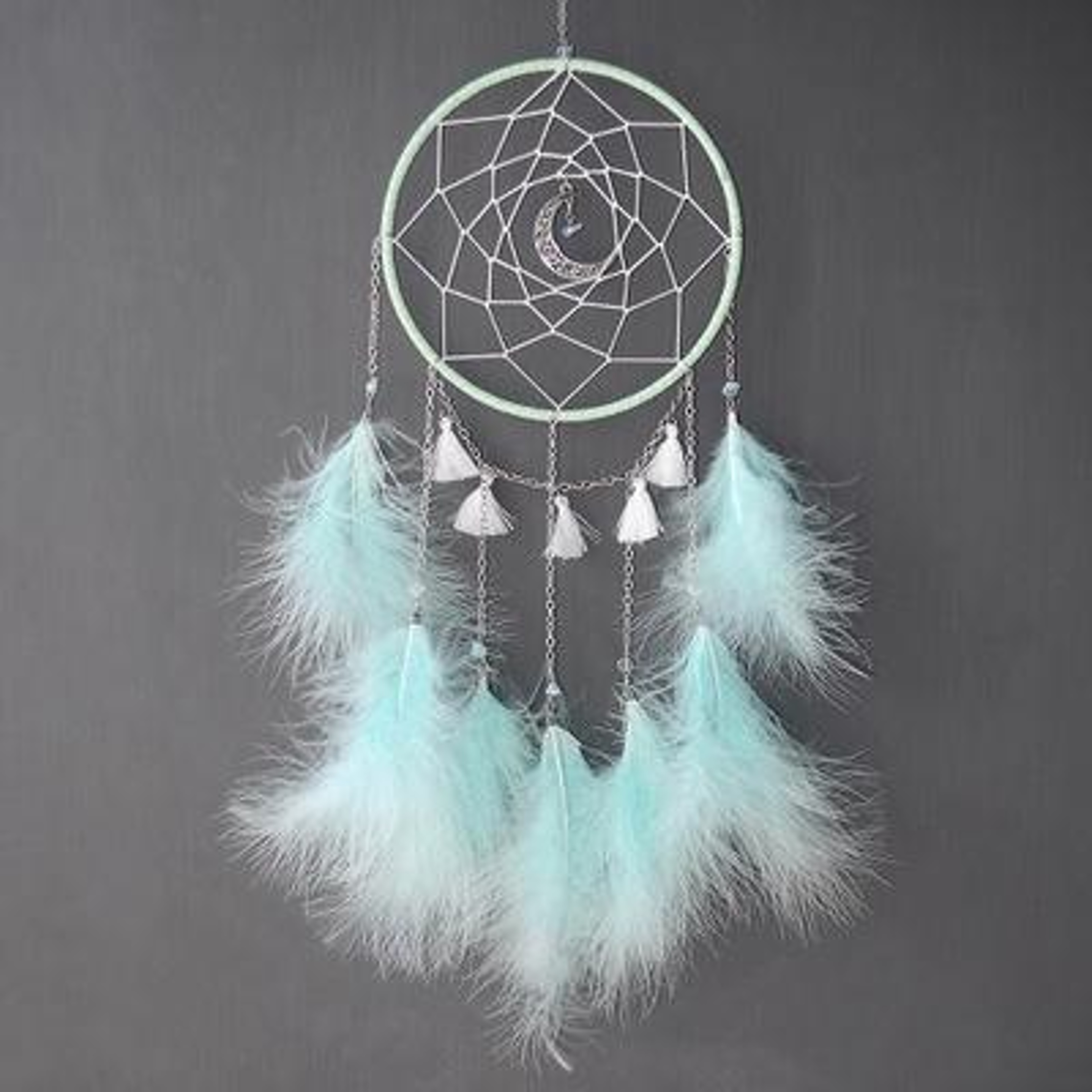 Handmade Dream Catcher Wall Hanging Boho Wall Decor with Feather for Kids Bedroom Home Decoration – view 5